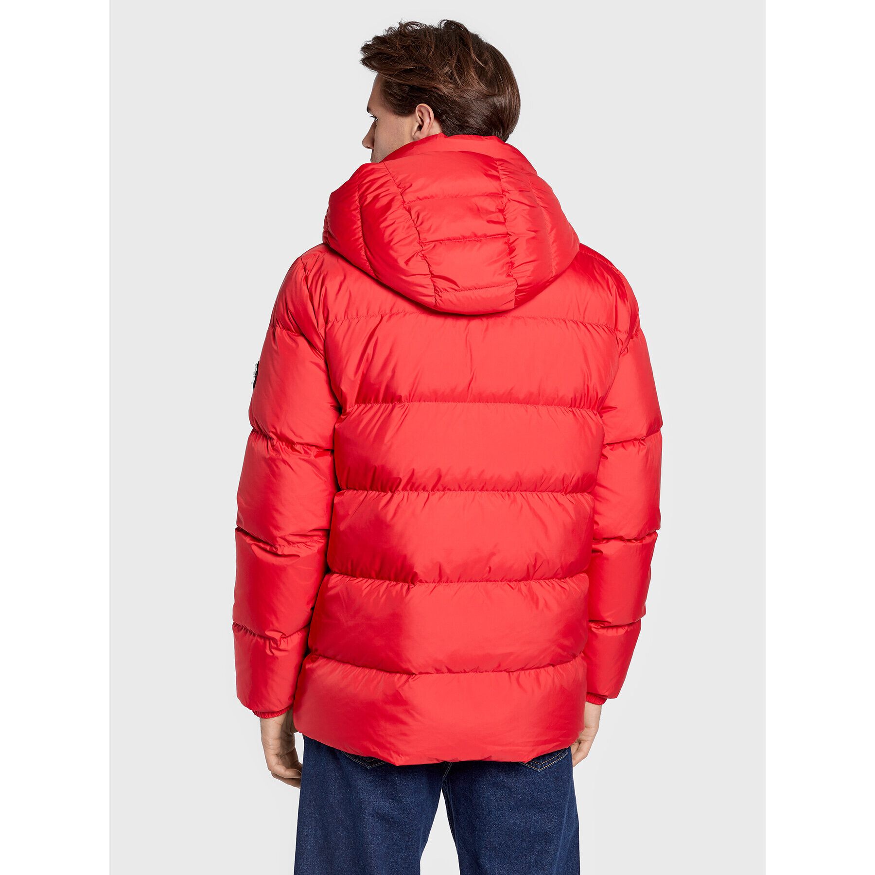 J.Lindeberg Пухено яке Barrell FMOW06385 Червен Regular Fit - Pepit.bg