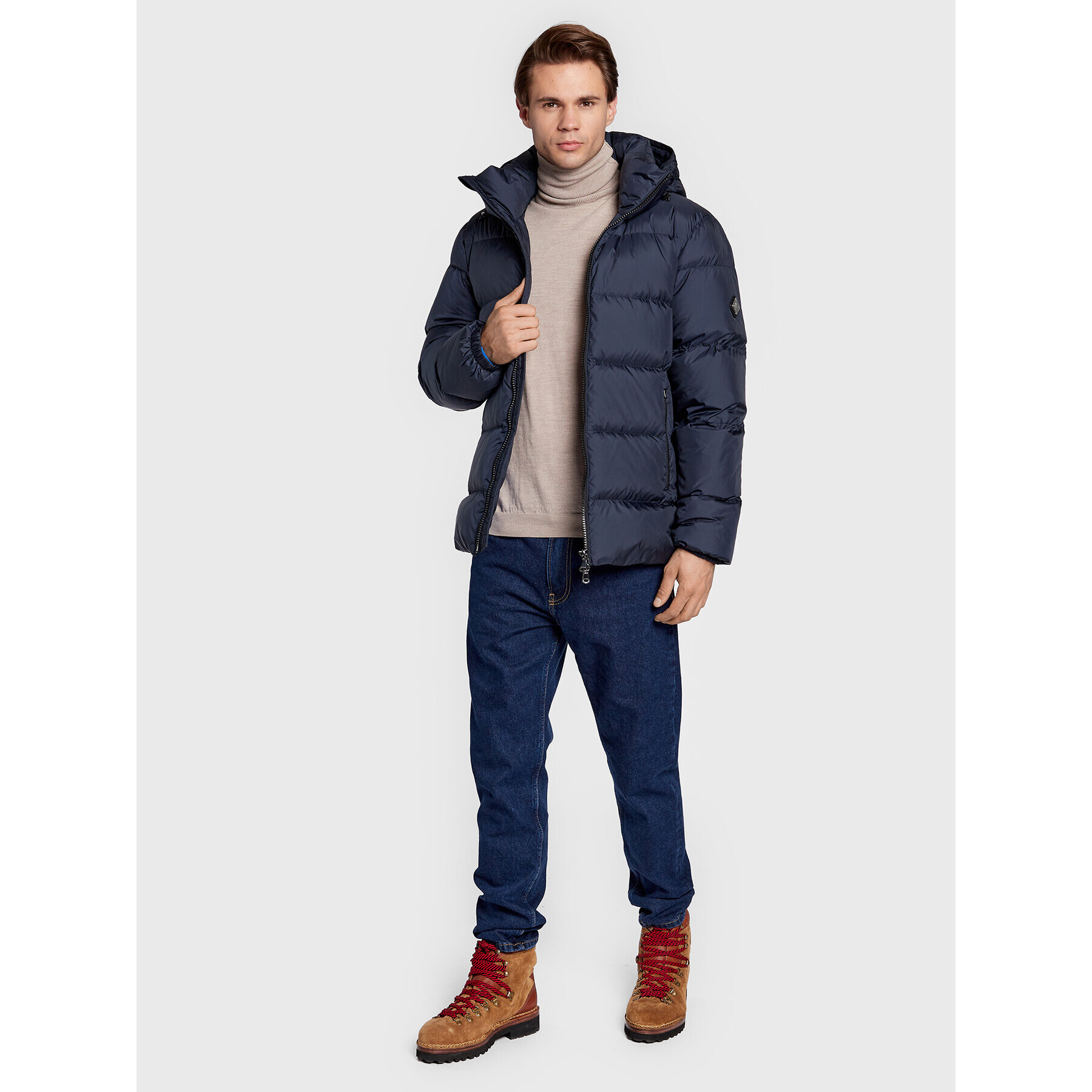 J.Lindeberg Пухено яке Barrell FMOW06385 Тъмносин Regular Fit - Pepit.bg
