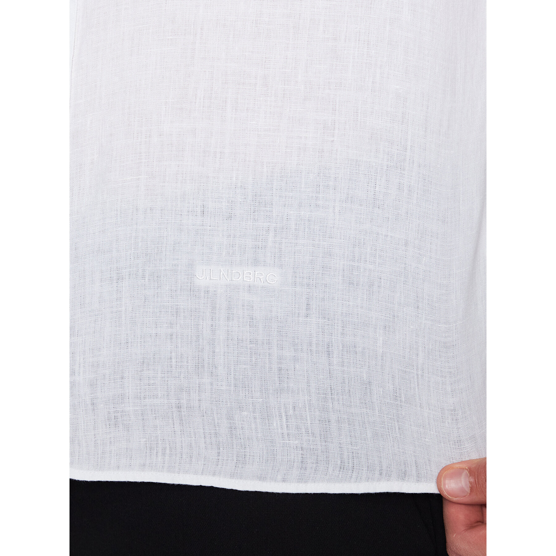 J.Lindeberg Риза Clean FMST07687 Бял Slim Fit - Pepit.bg