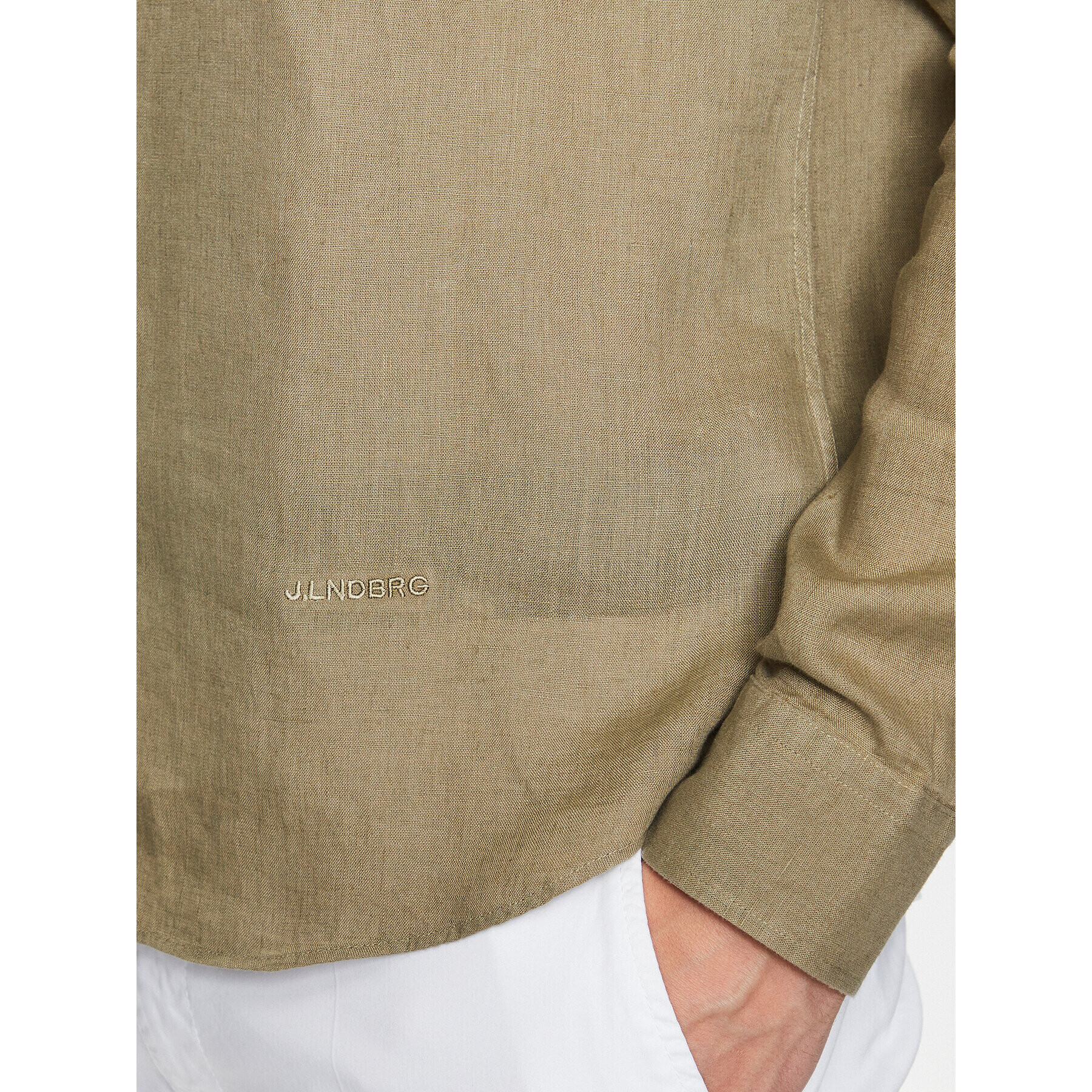 J.Lindeberg Риза Clean FMST07687 Зелен Slim Fit - Pepit.bg
