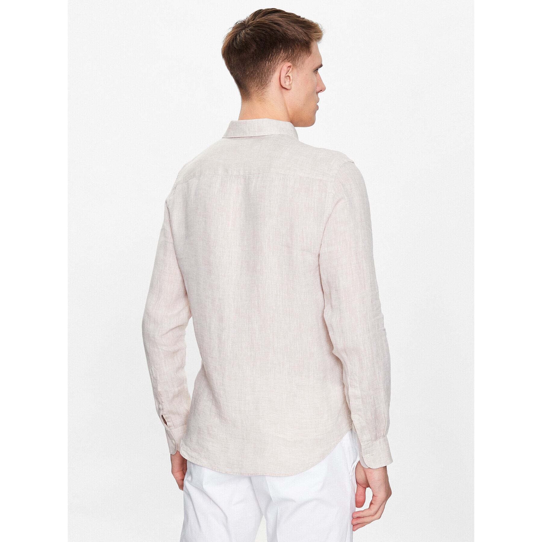 J.Lindeberg Риза FMST08290 Бежов Slim Fit - Pepit.bg