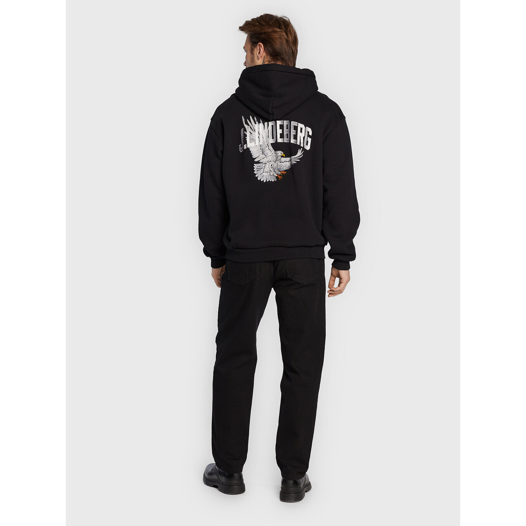 J.Lindeberg Суитшърт Karson FMJS07376 Черен Relaxed Fit - Pepit.bg