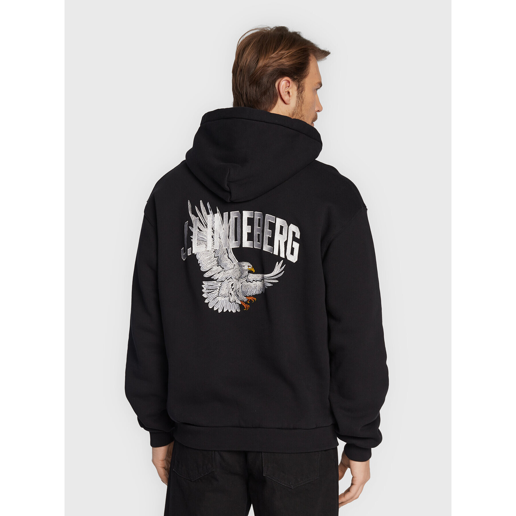 J.Lindeberg Суитшърт Karson FMJS07376 Черен Relaxed Fit - Pepit.bg
