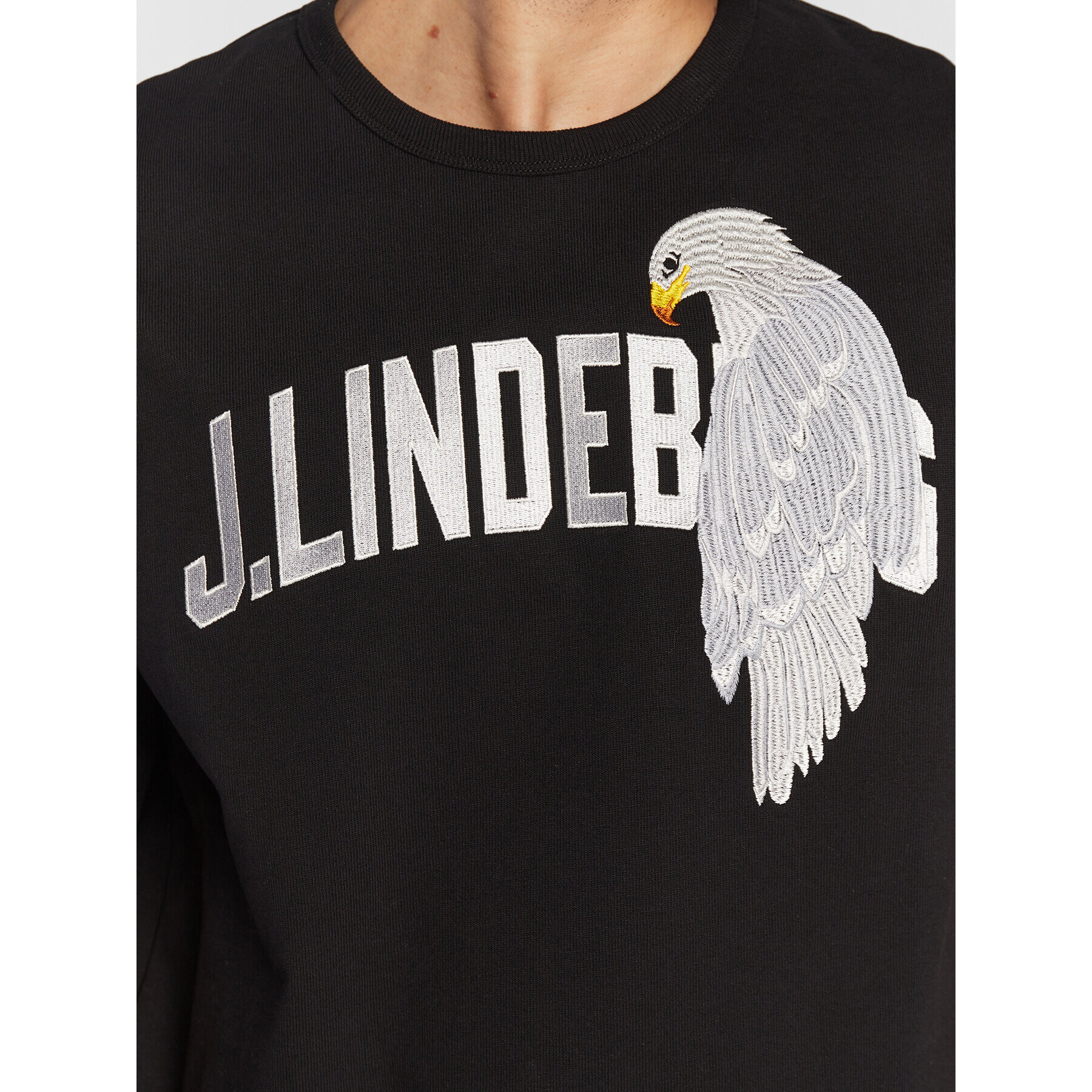 J.Lindeberg Тишърт Camilo FMJT07382 Черен Loose Fit - Pepit.bg