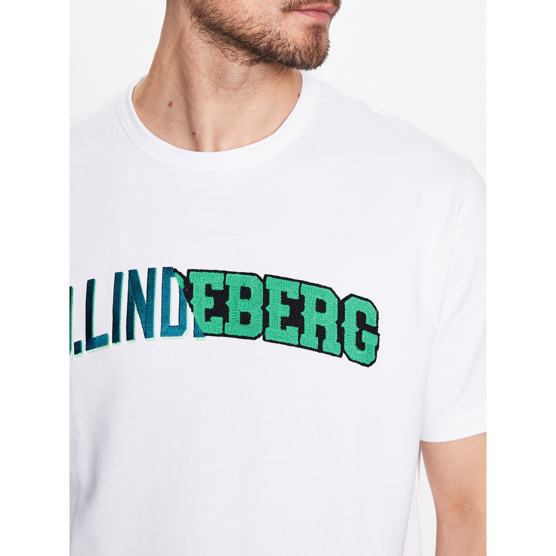 J.Lindeberg Тишърт Camilo FMJT07732 Бял Regular Fit - Pepit.bg