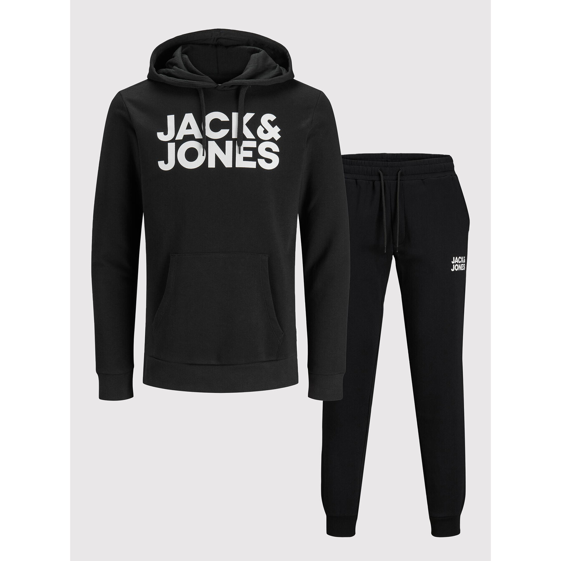 Jack&Jones Анцуг Corp Logo 12220976 Черен Regular Fit - Pepit.bg