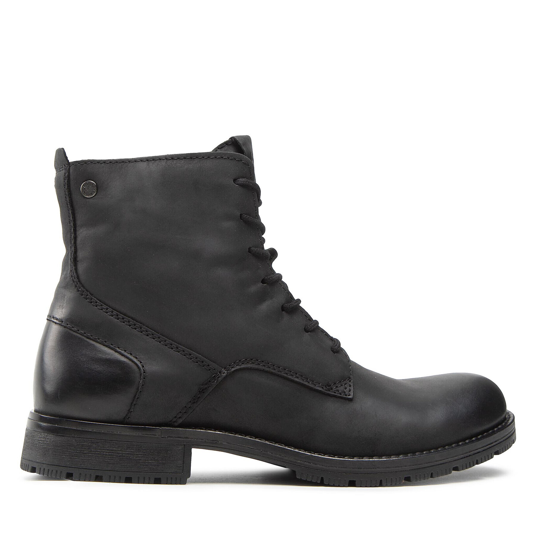 Jack&Jones Ботуши Jfworca Leather 12159497 Черен - Pepit.bg