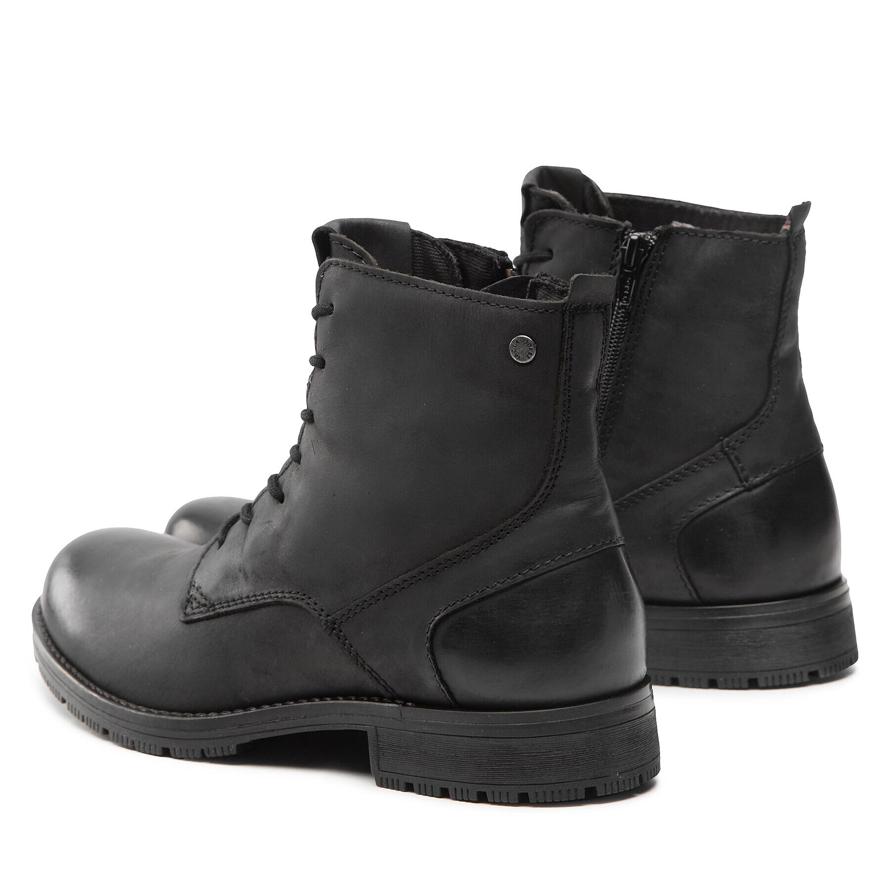 Jack&Jones Ботуши Jfworca Leather 12159497 Черен - Pepit.bg