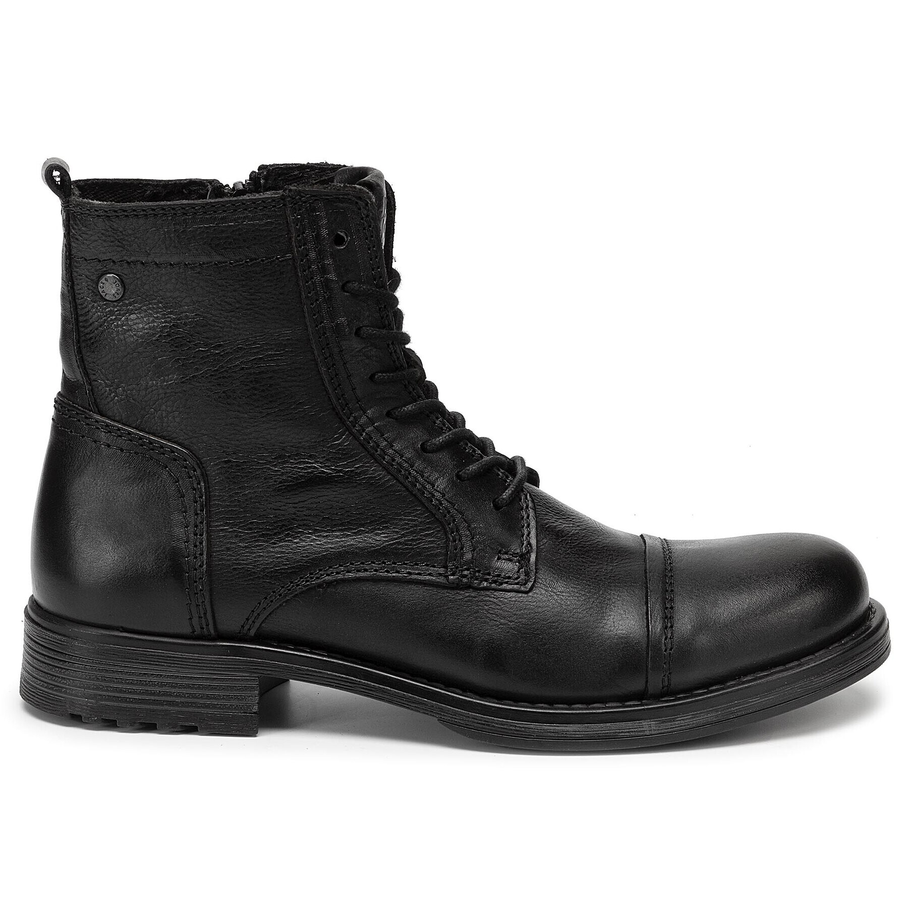 Jack&Jones Ботуши Russel Leather 12155999 Черен - Pepit.bg