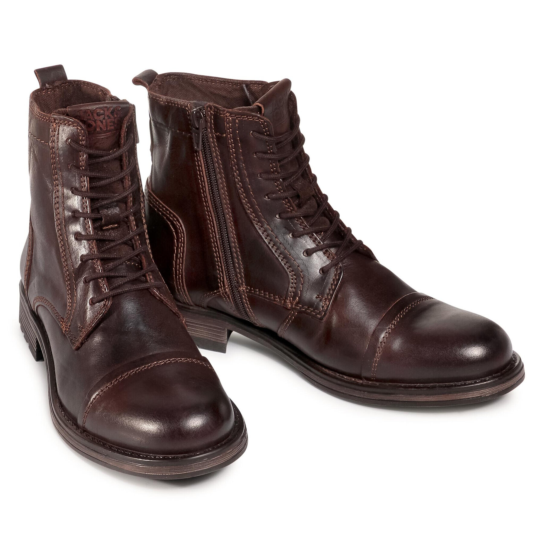 Jack&Jones Ботуши Russel 12161822 Кафяв - Pepit.bg