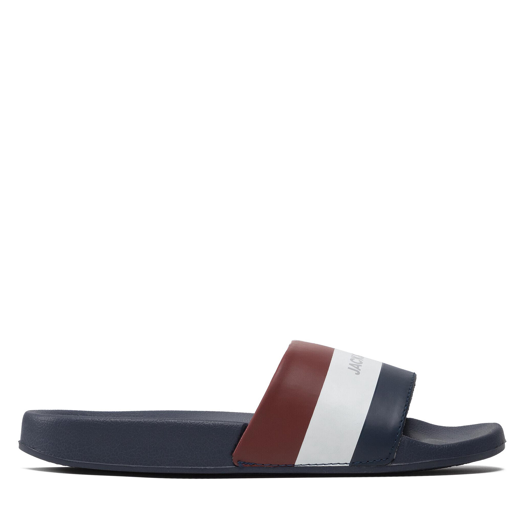 Jack&Jones Чехли Jfwhugo Stripe Slider 12203981 Тъмносин - Pepit.bg