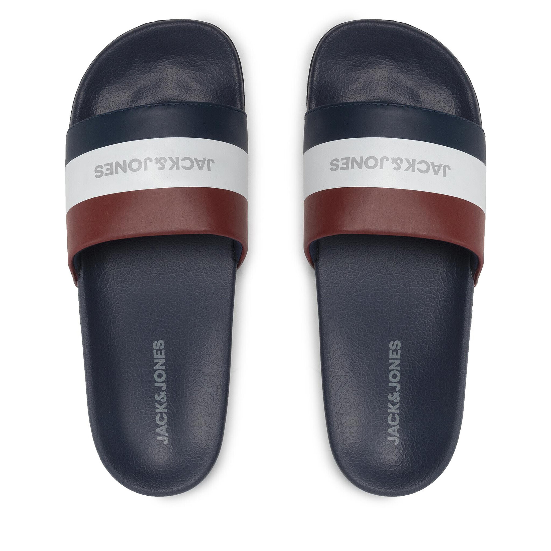 Jack&Jones Чехли Jfwhugo Stripe Slider 12203981 Тъмносин - Pepit.bg