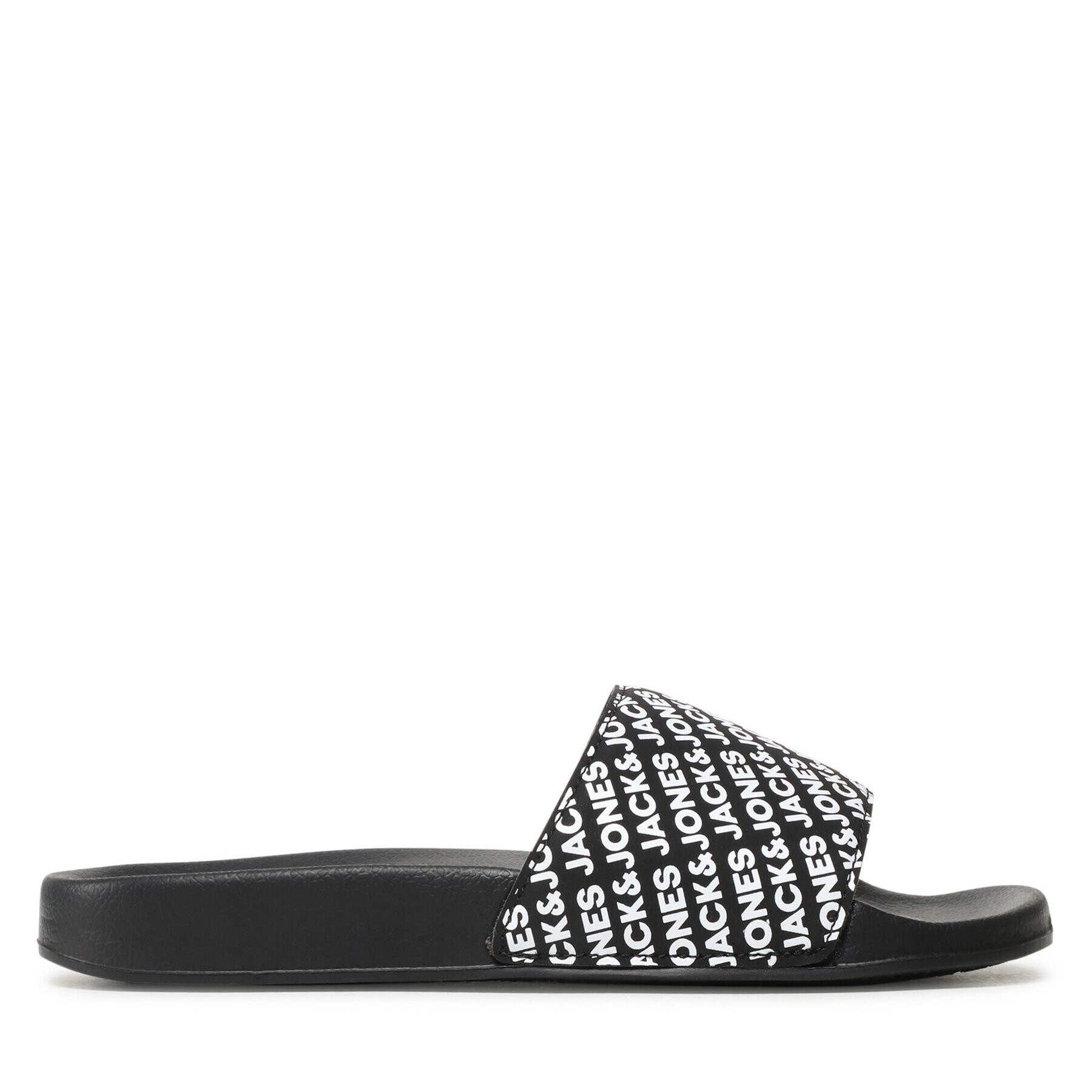 Jack&Jones Чехли Jfwlarry Slider Aop Logo 12191177 Черен - Pepit.bg