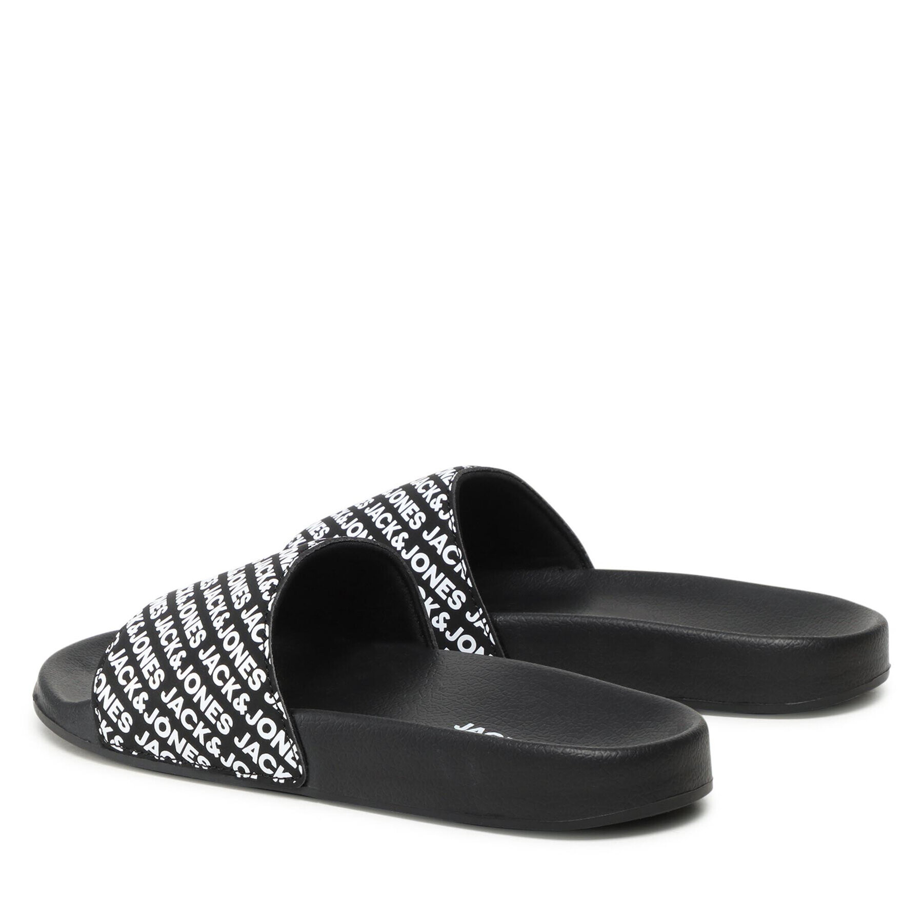 Jack&Jones Чехли Jfwlarry Slider Aop Logo 12191177 Черен - Pepit.bg