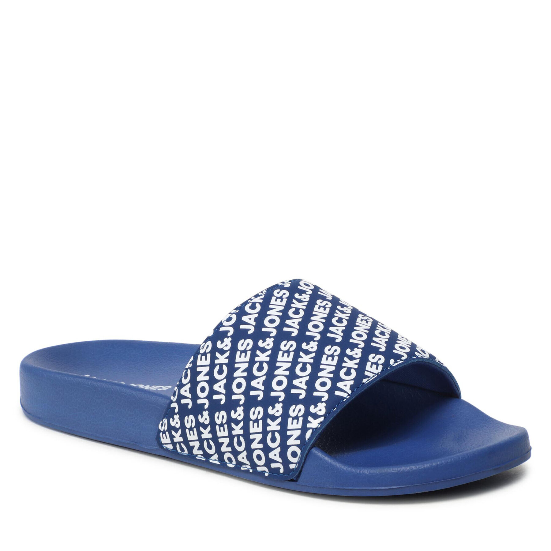 Jack&Jones Чехли Jfwlarry Slider Aop Logo 12191177 Син - Pepit.bg
