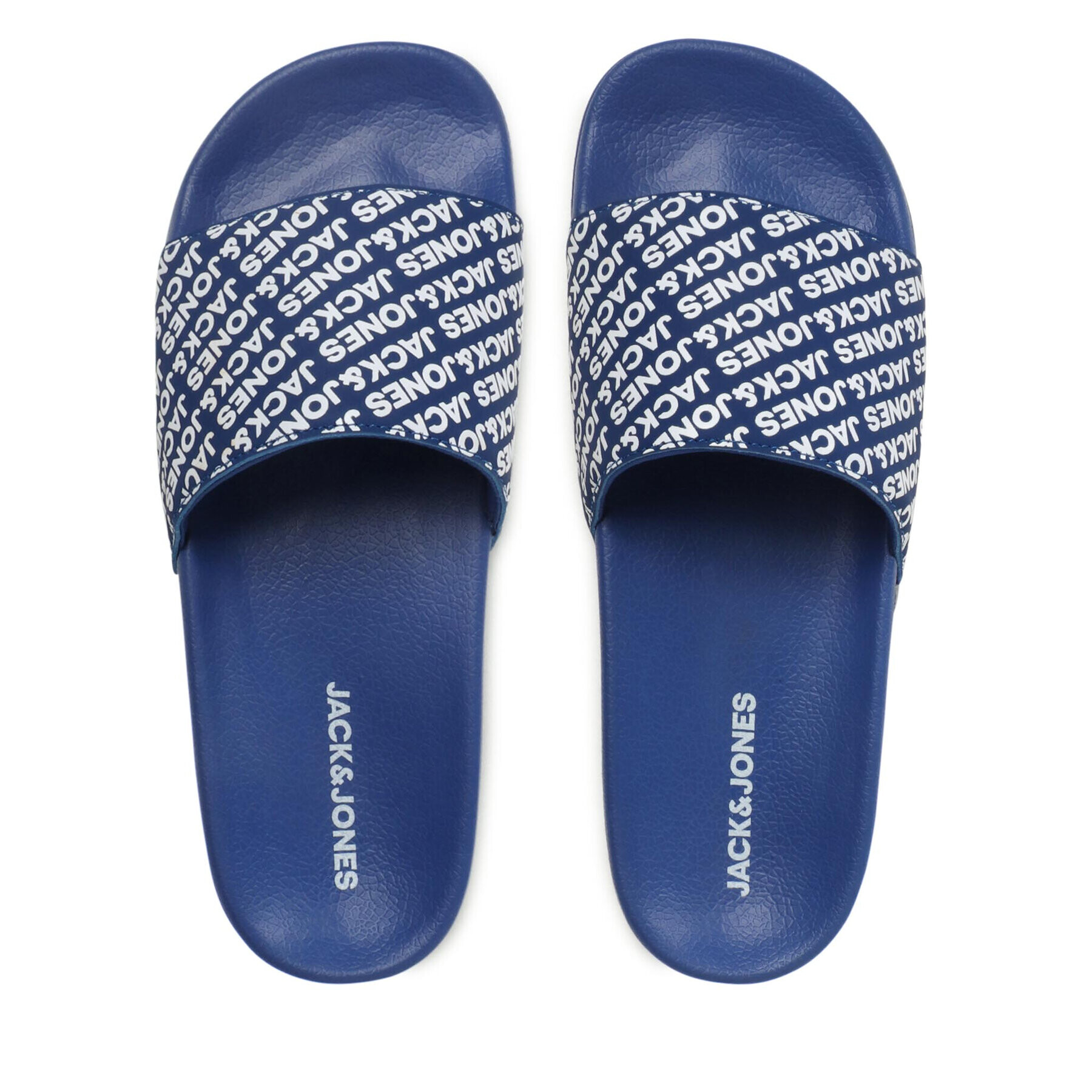 Jack&Jones Чехли Jfwlarry Slider Aop Logo 12191177 Син - Pepit.bg