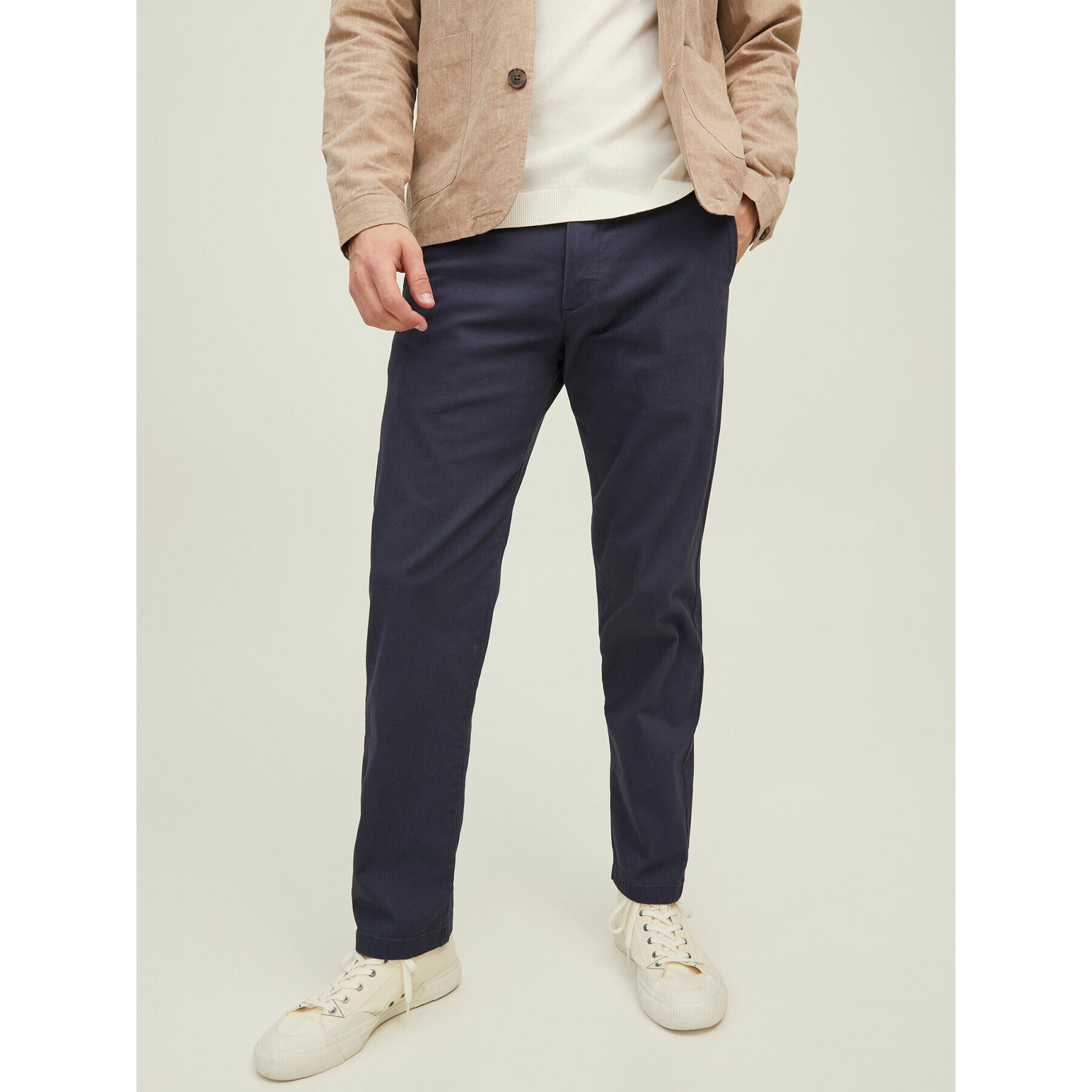 Jack&Jones Чино панталони Kane 12212937 Тъмносин Relaxed Fit - Pepit.bg