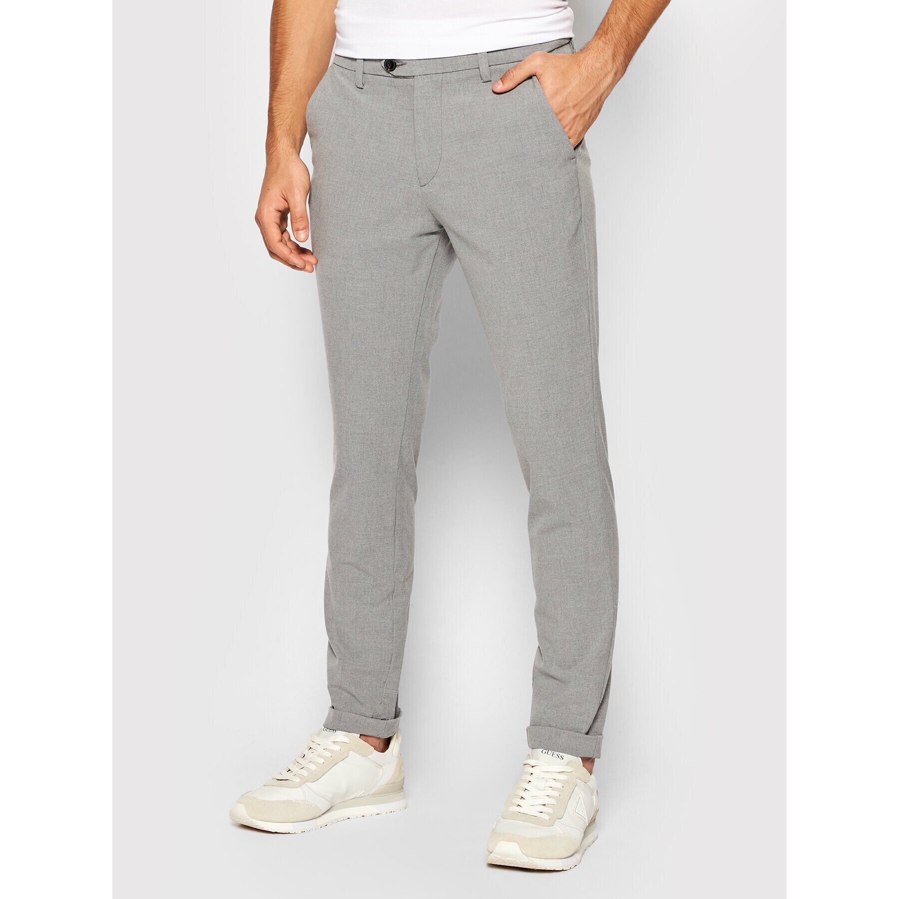 Jack&Jones Чино панталони Marco 12169491 Сив Regular Fit - Pepit.bg