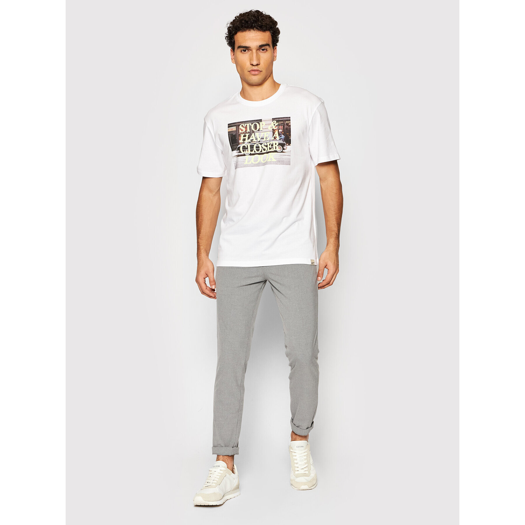 Jack&Jones Чино панталони Marco 12169491 Сив Regular Fit - Pepit.bg