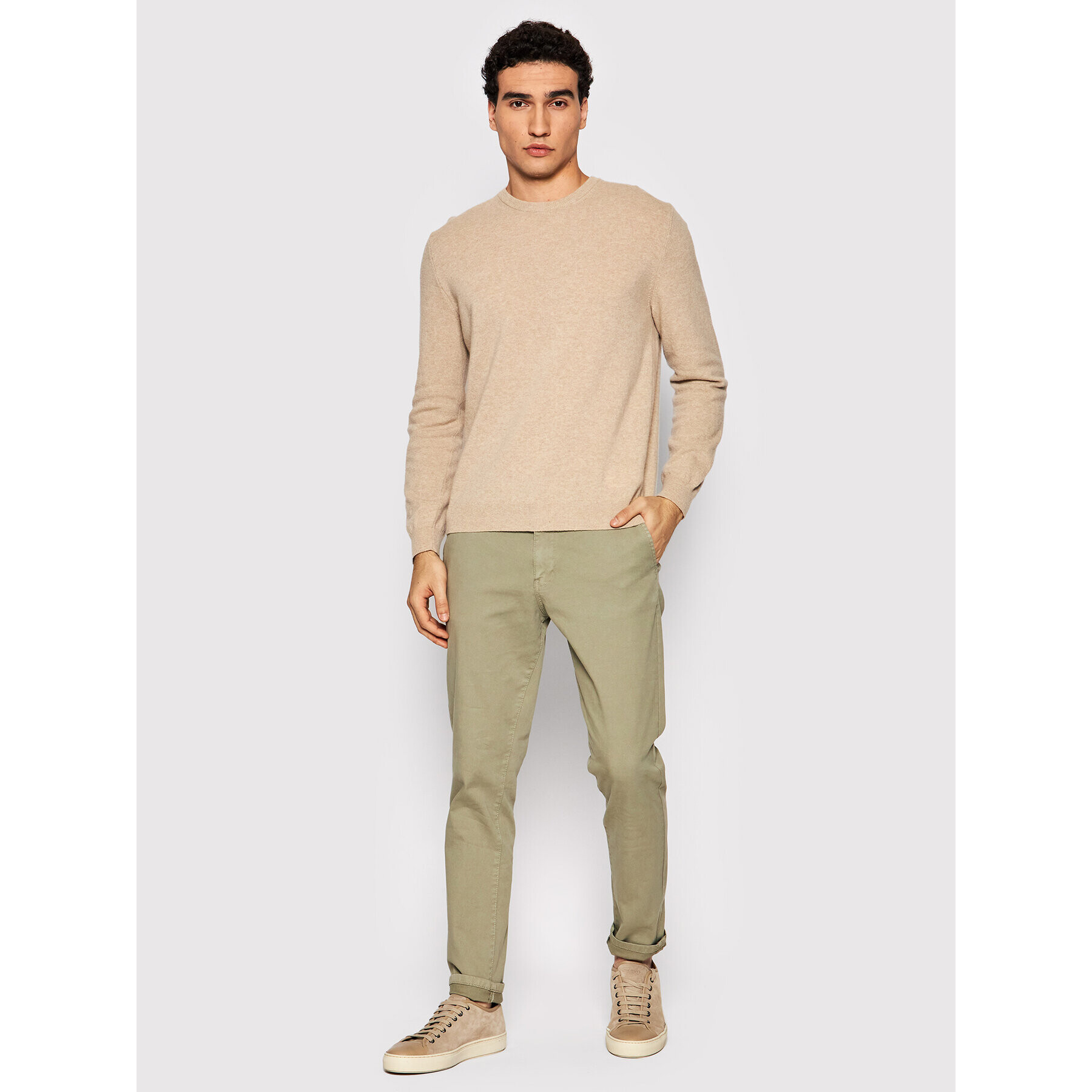 Jack&Jones Чино панталони Marco 12203328 Бежов Slim Fit - Pepit.bg