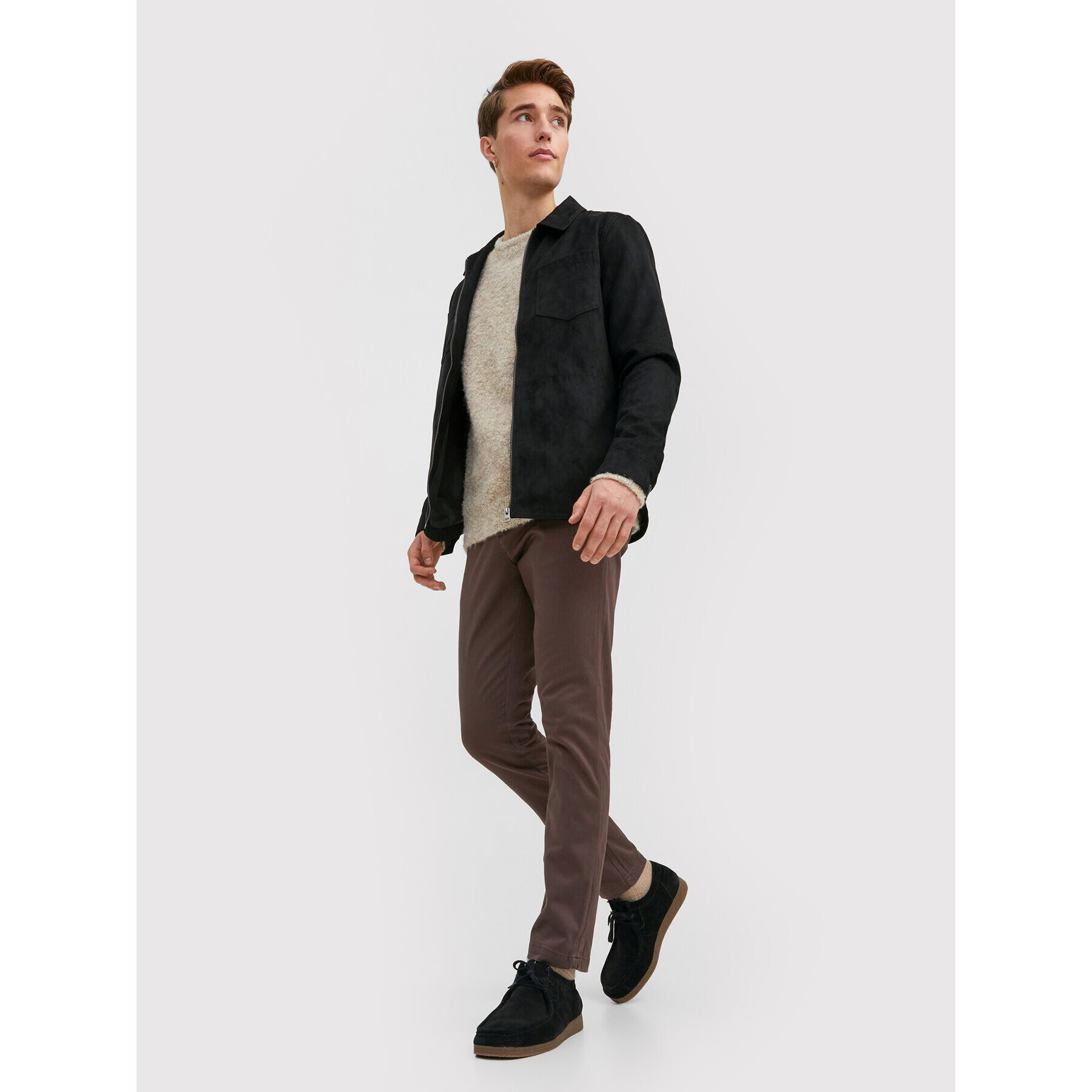 Jack&Jones Чино панталони Marco 12212136 Кафяв Slim Fit - Pepit.bg