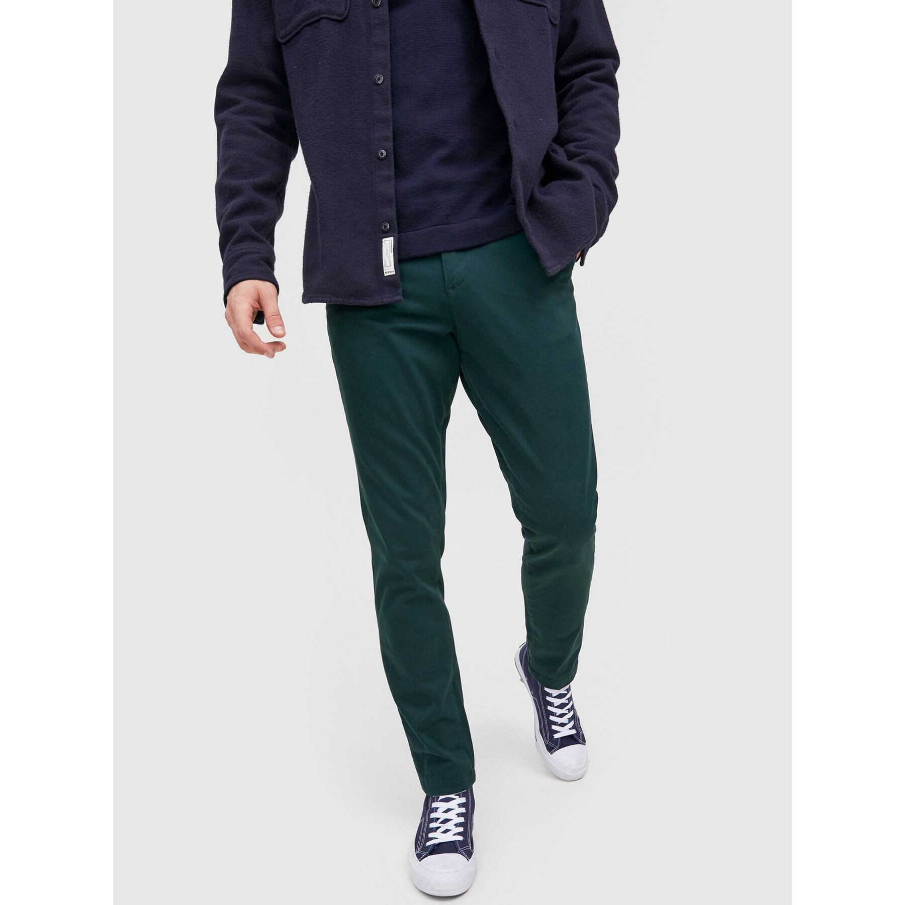 Jack&Jones Чино панталони Marco 12212137 Зелен Slim Fit - Pepit.bg