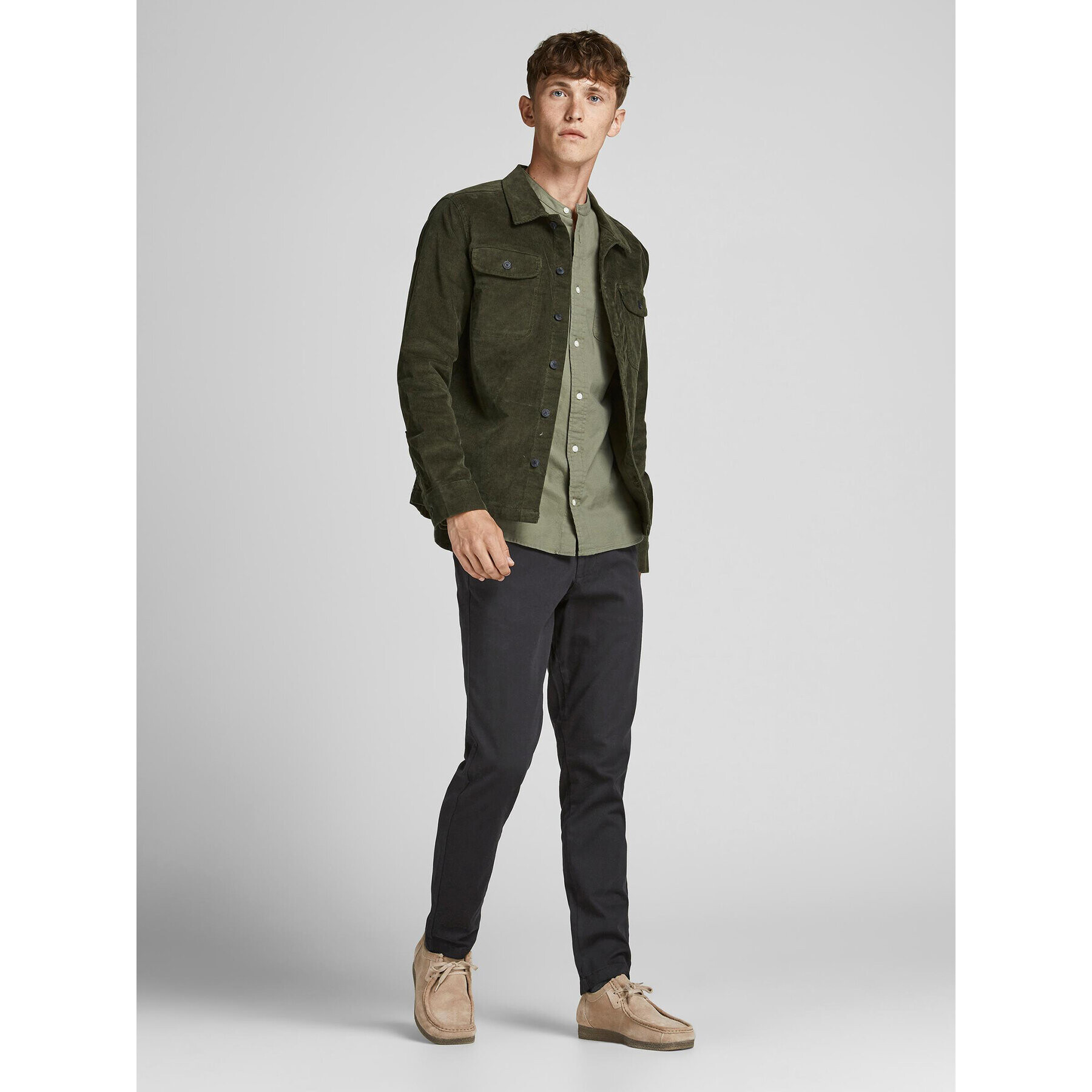 Jack&Jones Текстилни панталони Marco Dave 12174152 Черен Slim Fit - Pepit.bg