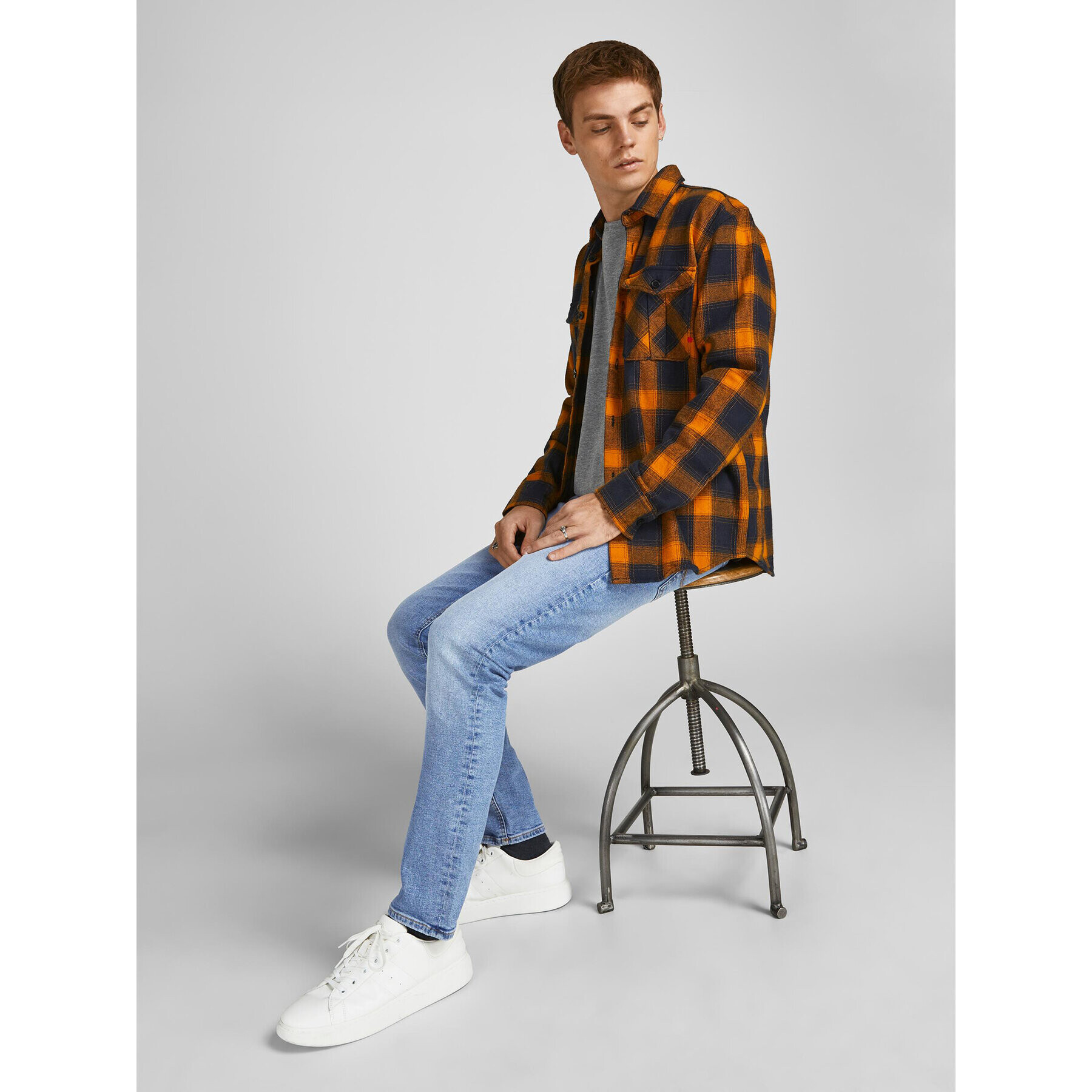 Jack&Jones Дънки Glenn 12203510 Син Slim Fit - Pepit.bg