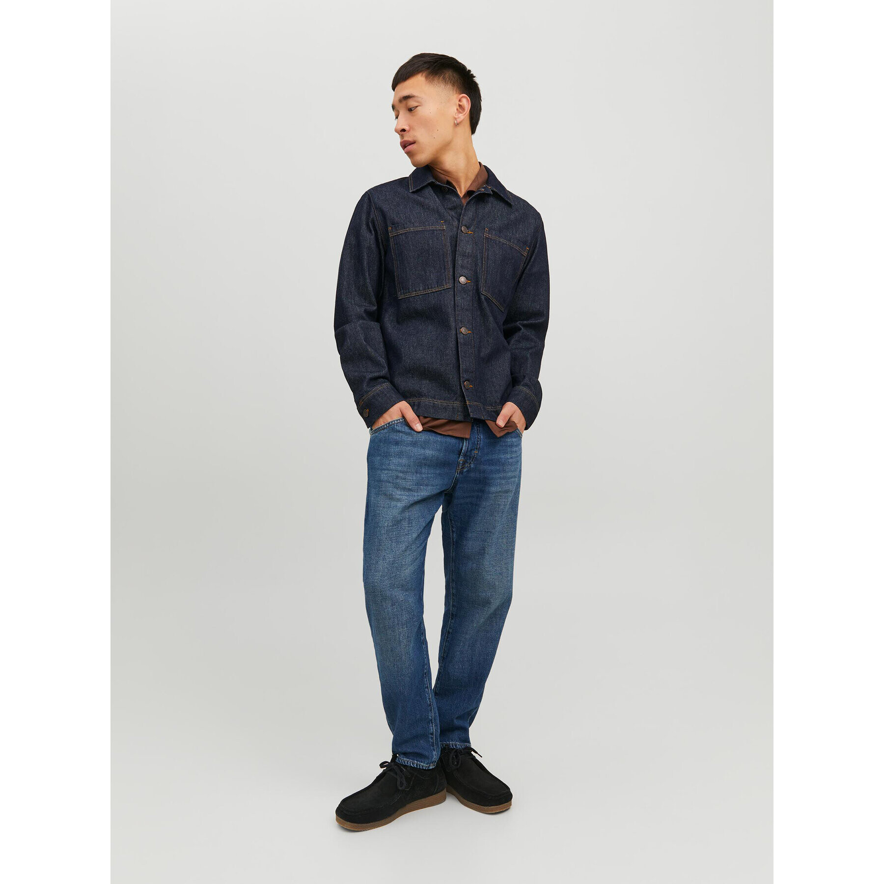 Jack&Jones Дънки Frank 12229858 Тъмносин Relaxed Fit - Pepit.bg