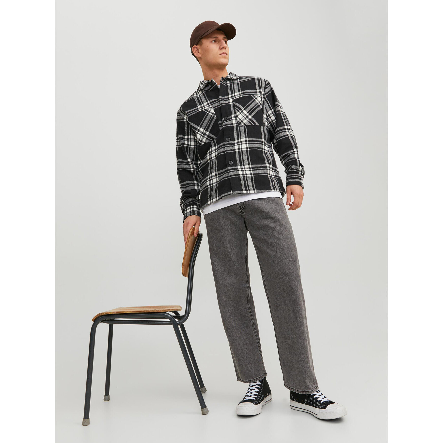 Jack&Jones Дънки 12237645 Сив Loose Fit - Pepit.bg