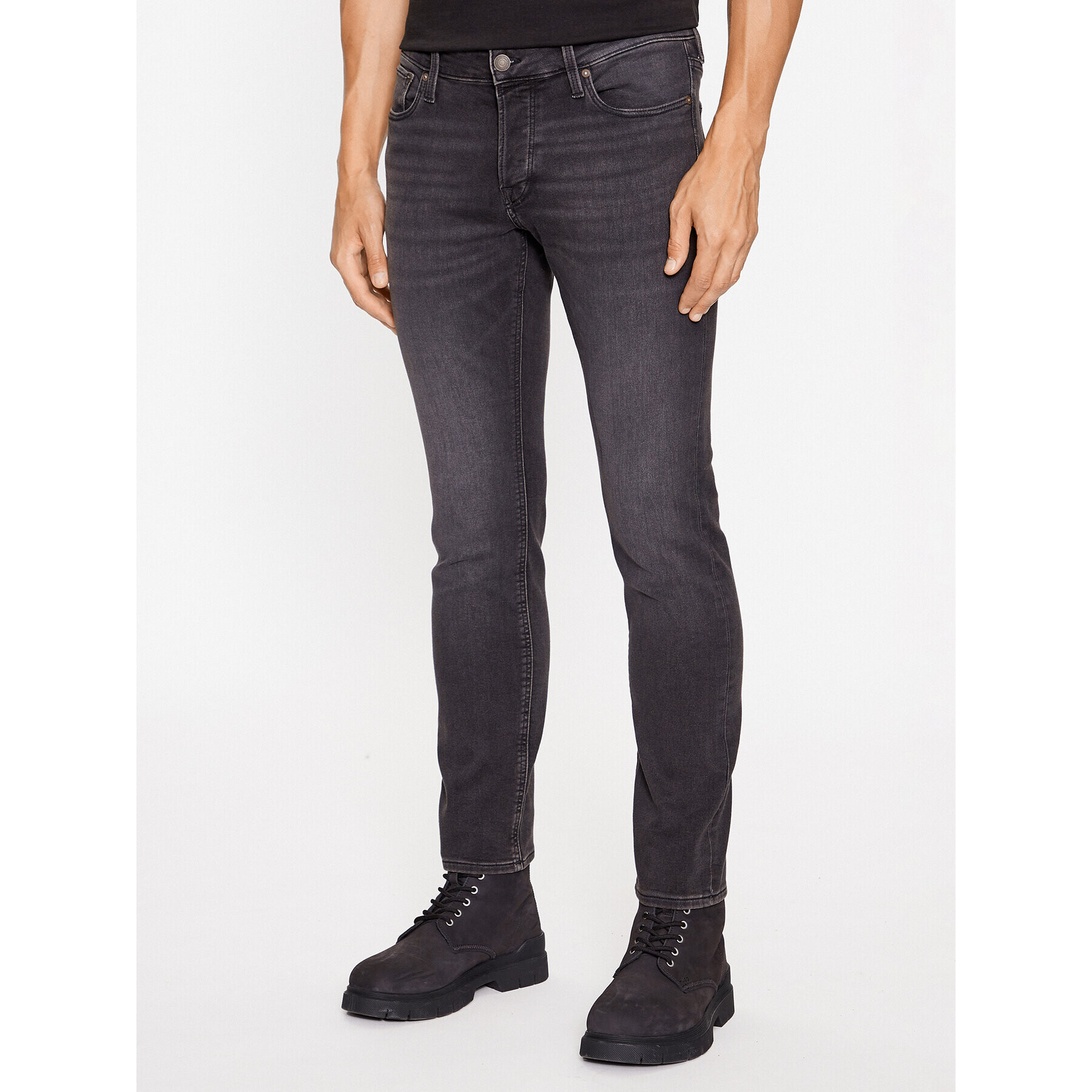 Jack&Jones Дънки 12243814 Черен Slim Fit - Pepit.bg