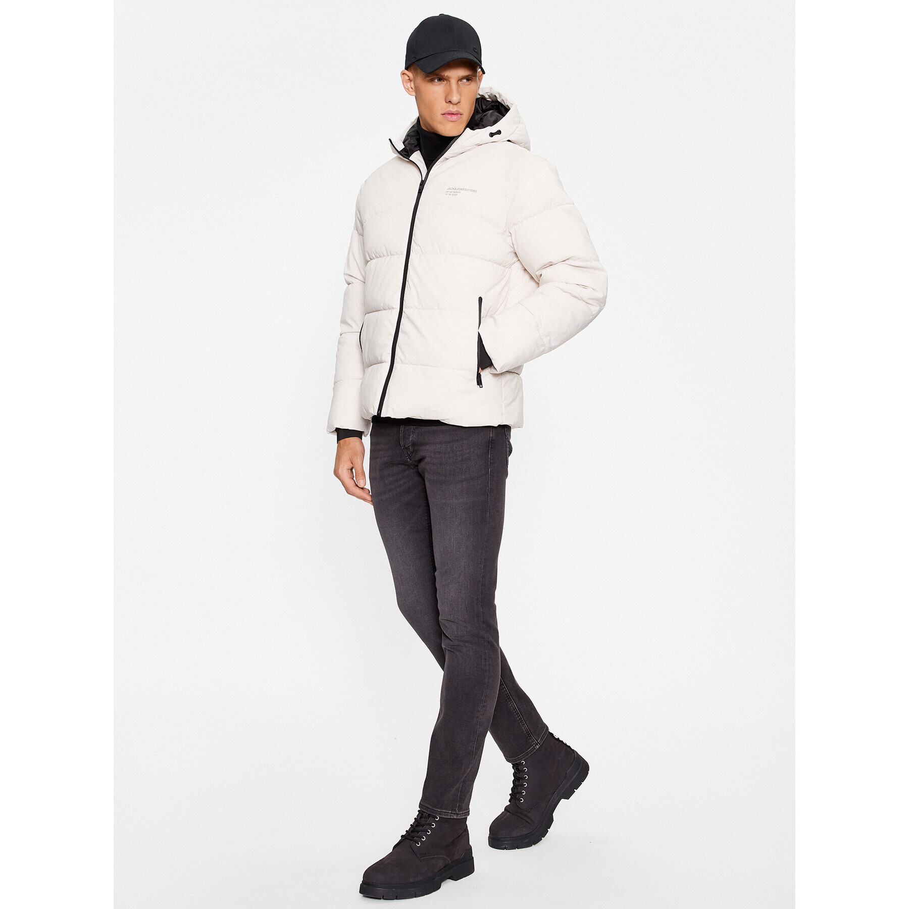 Jack&Jones Дънки 12243814 Черен Slim Fit - Pepit.bg