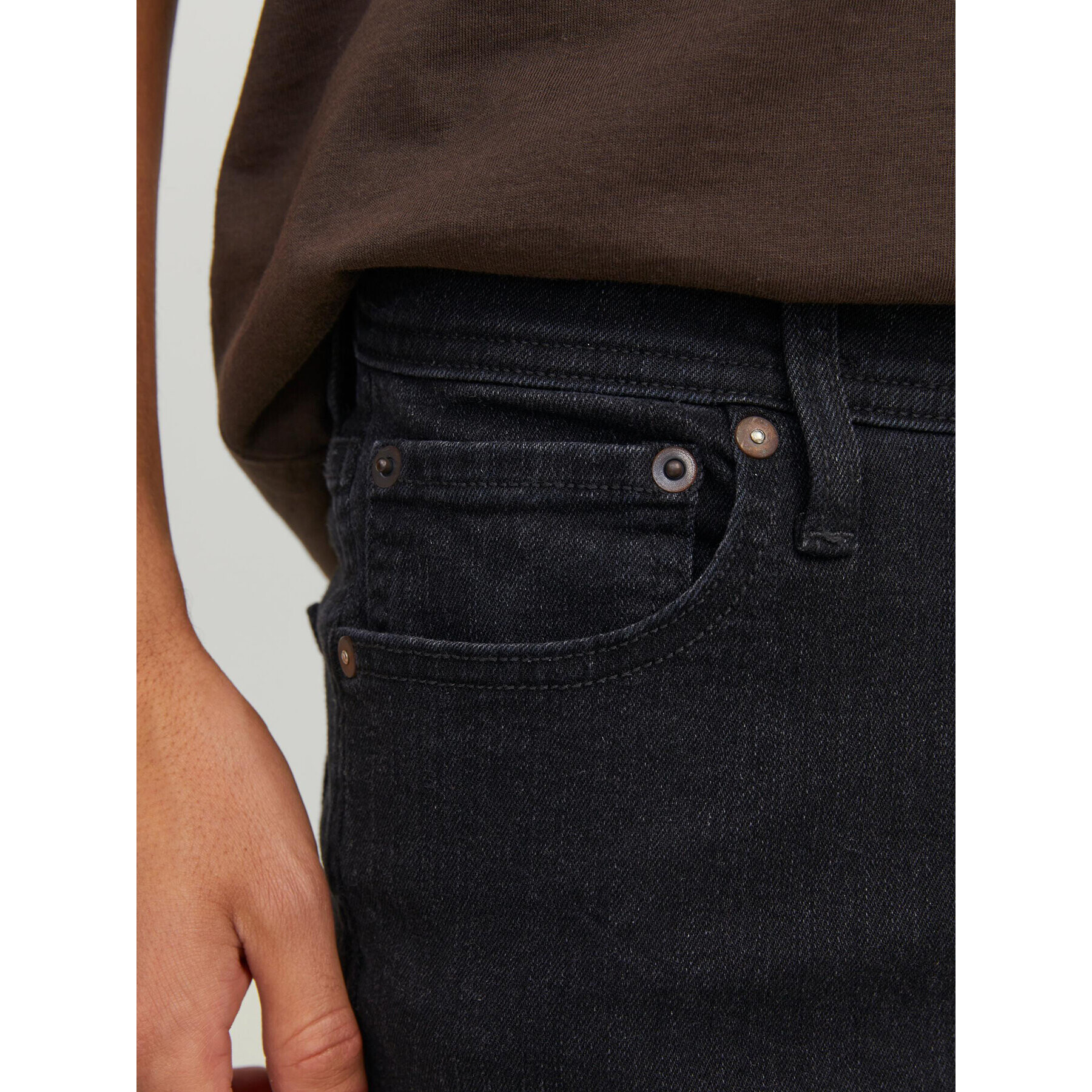 Jack&Jones Дънки 12246949 Черен Slim Fit - Pepit.bg