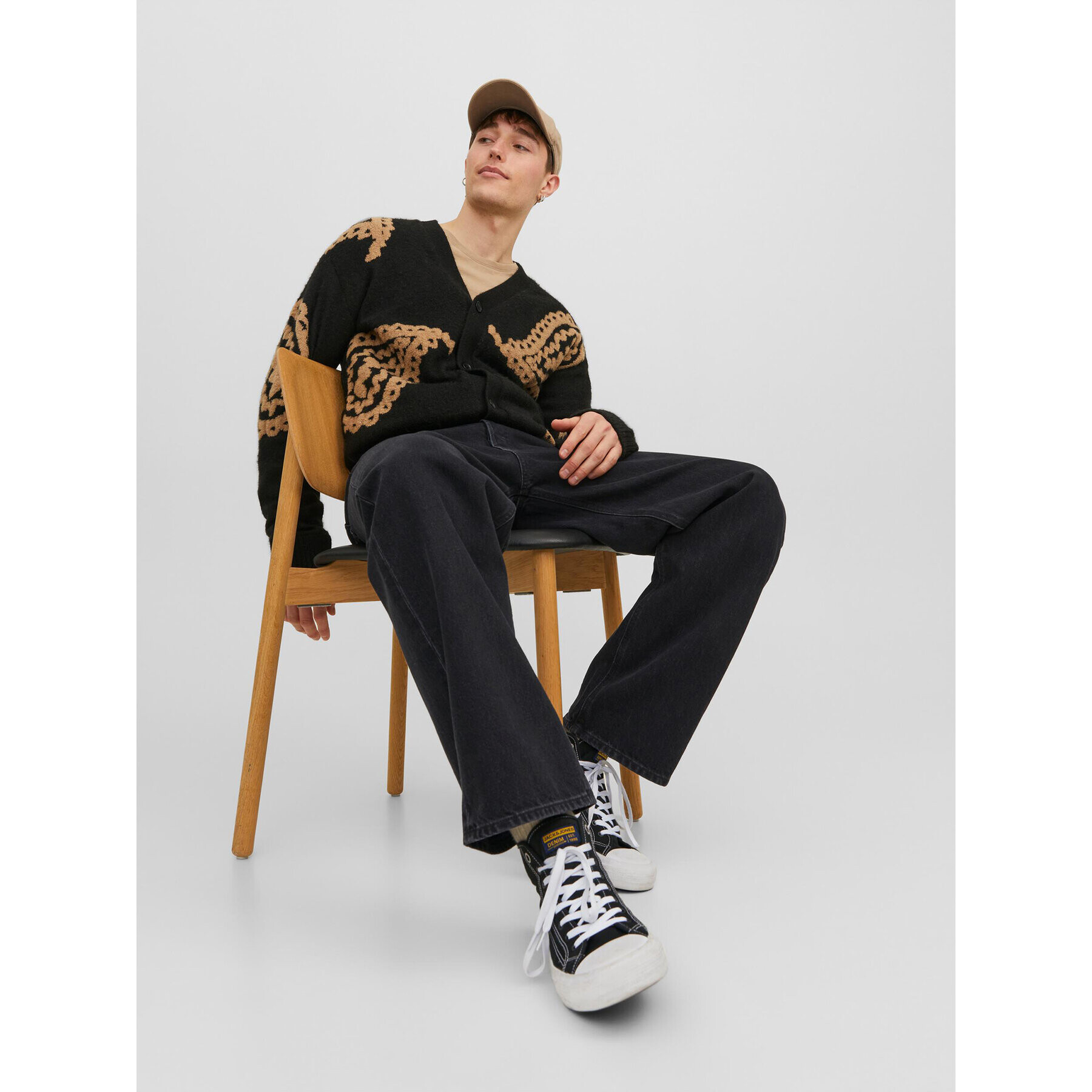 Jack&Jones Дънки Alex 12236089 Черен Baggy Fit - Pepit.bg