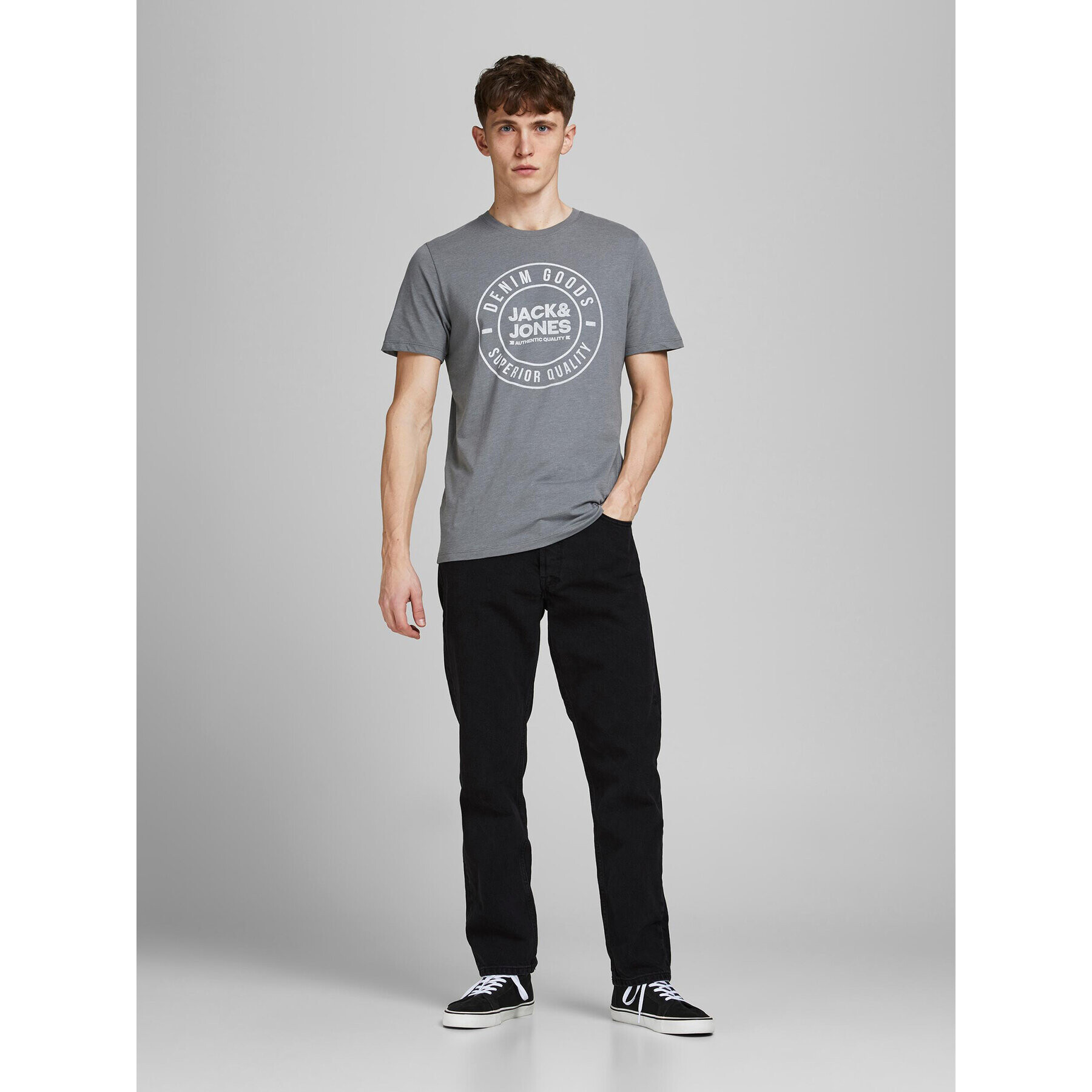 Jack&Jones Дънки Chris 12168656 Черен Relaxed Fit - Pepit.bg