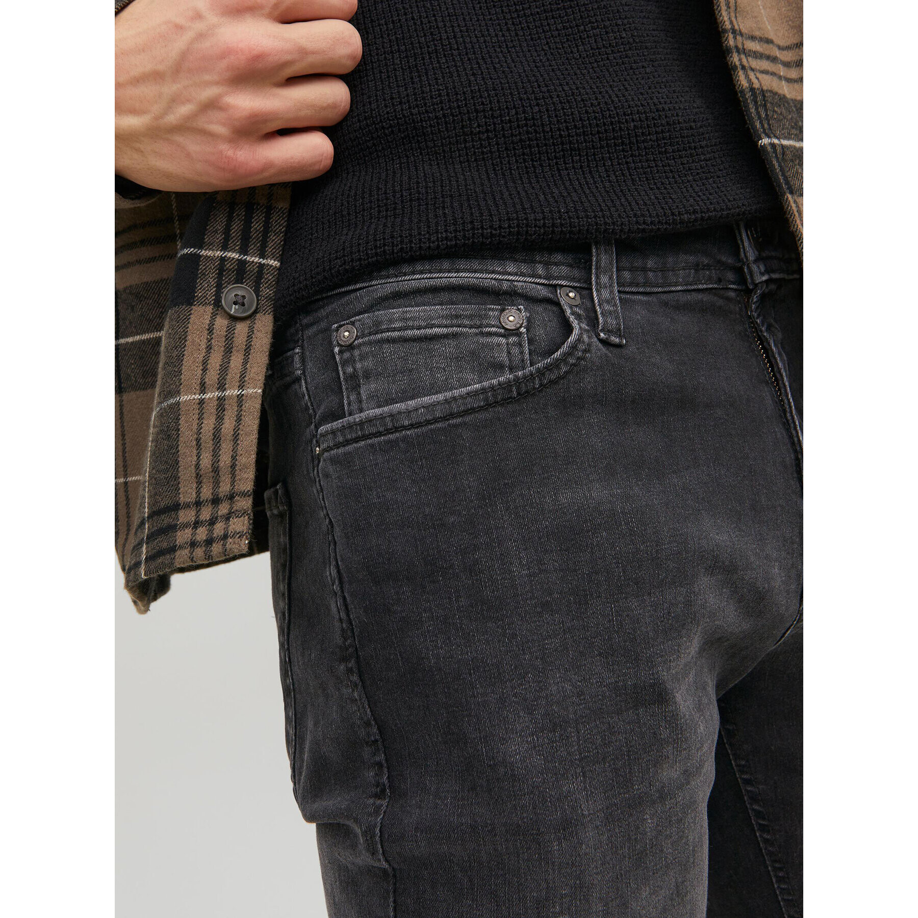 Jack&Jones Дънки Clark 12214786 Черен Regular Fit - Pepit.bg