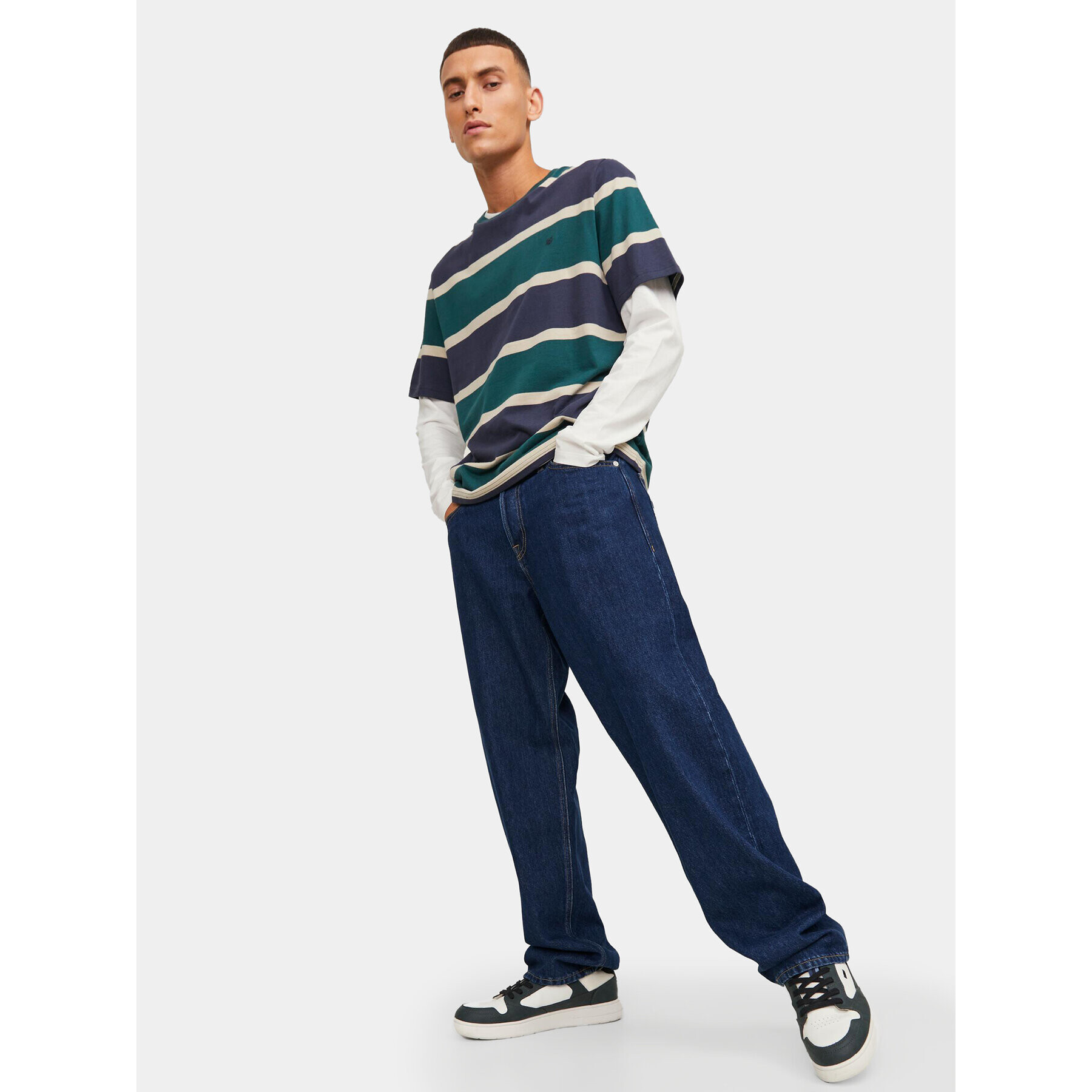 Jack&Jones Дънки Eddie 12249028 Тъмносин Loose Fit - Pepit.bg