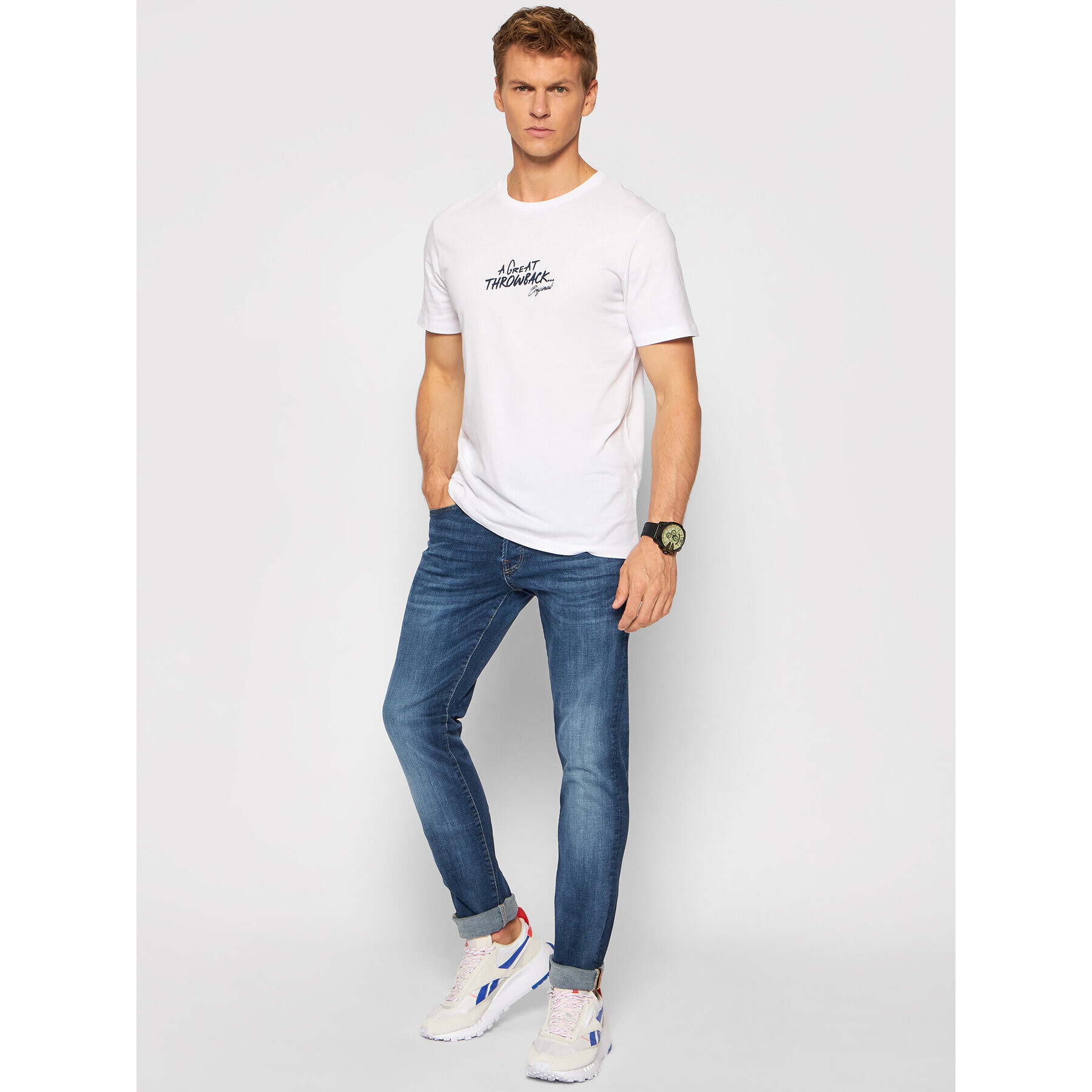 Jack&Jones Дънки Glenn 12133074 Тъмносин Slim Fit - Pepit.bg