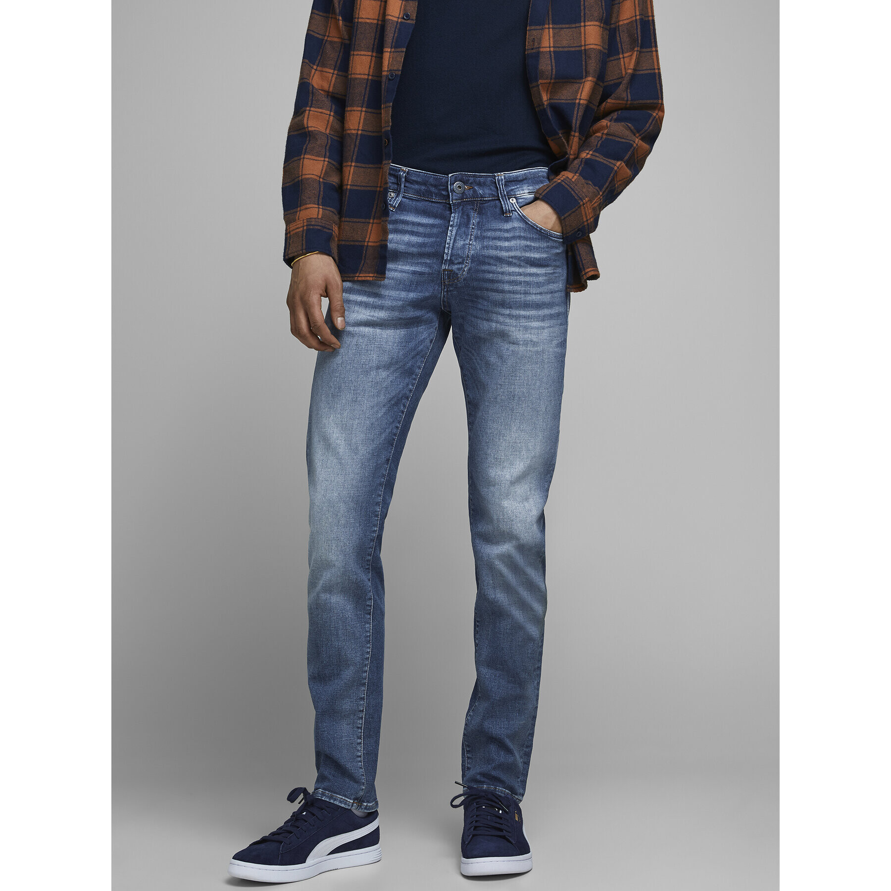 Jack&Jones Дънки Glenn 12148275 Син Slim Fit - Pepit.bg