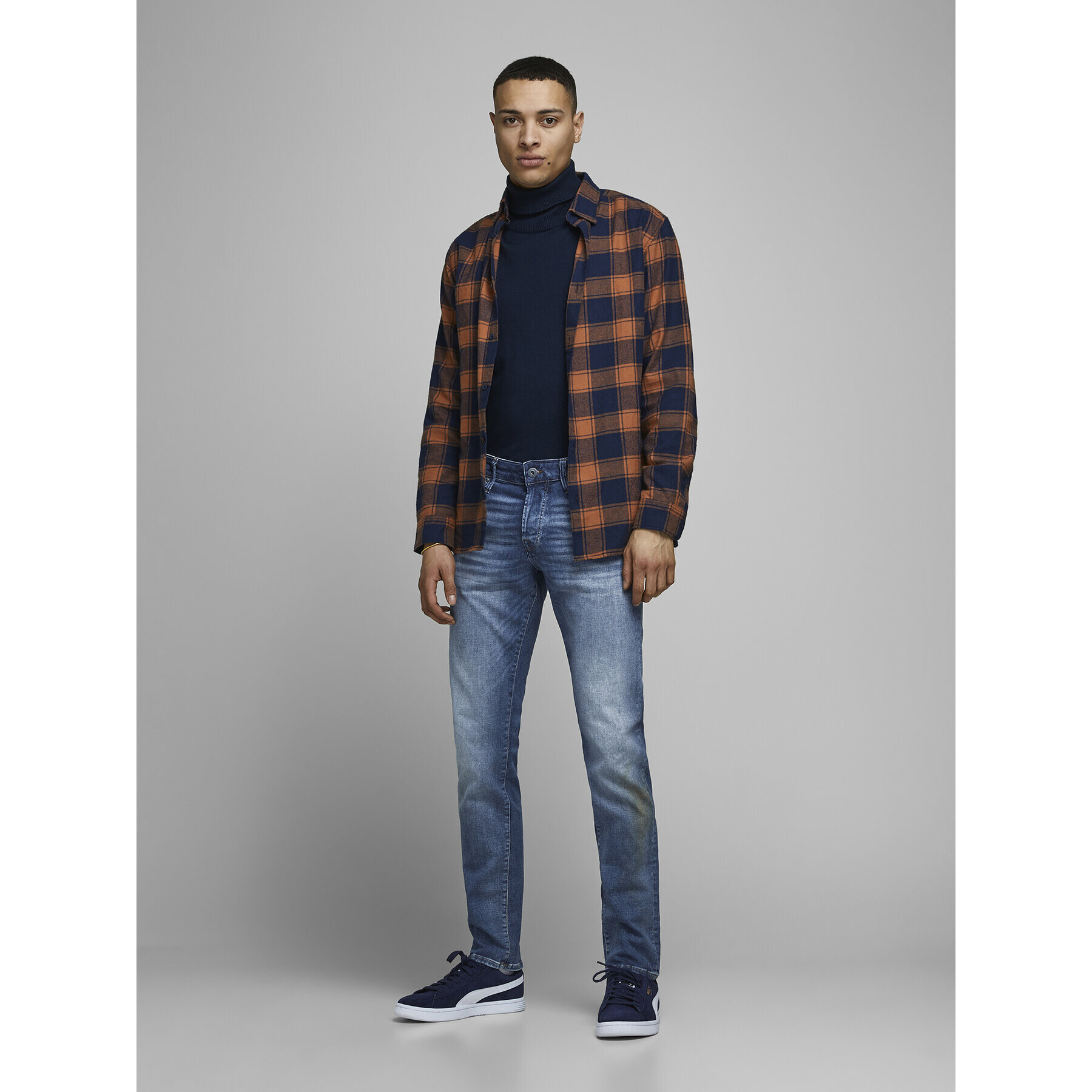 Jack&Jones Дънки Glenn 12148275 Син Slim Fit - Pepit.bg