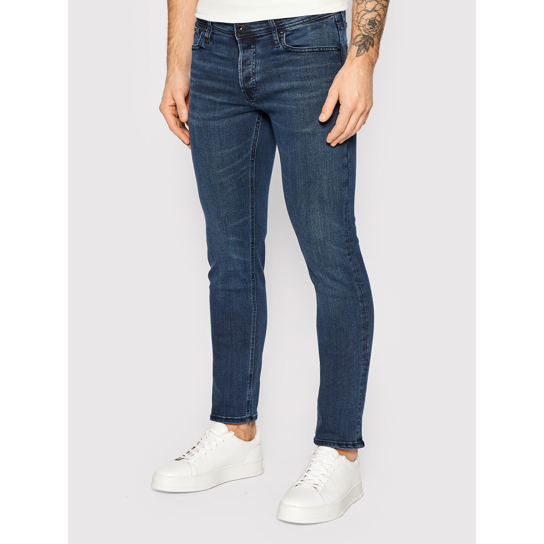 Jack&Jones Дънки Glenn 12173407 Тъмносин Slim Fit - Pepit.bg