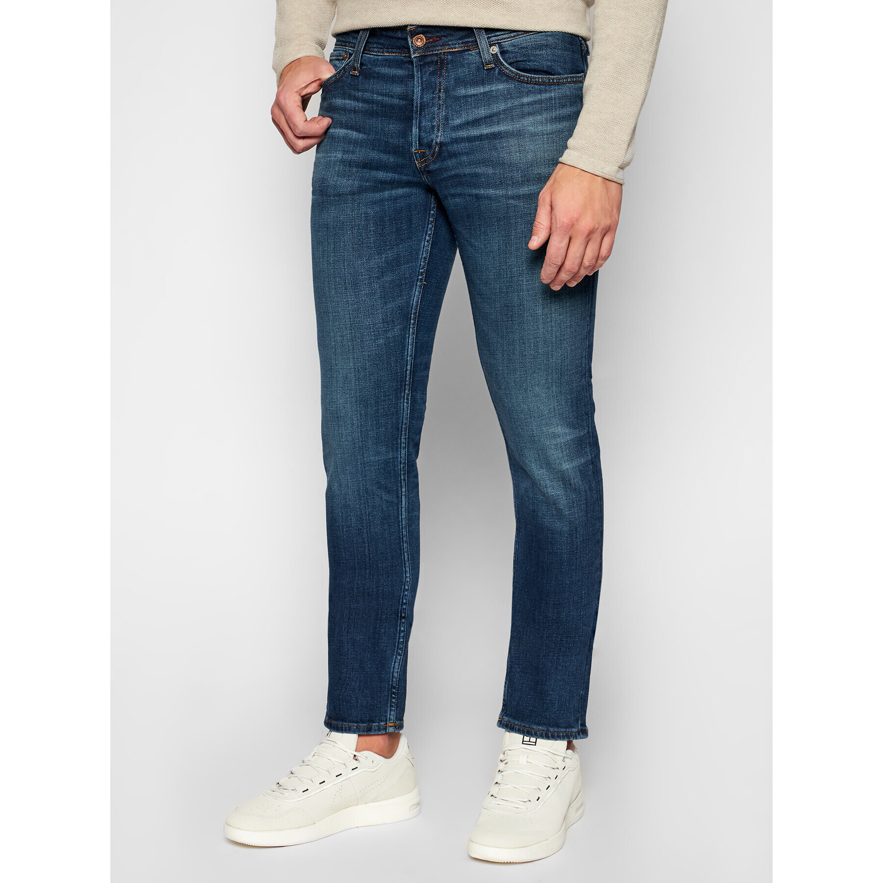 Jack&Jones Дънки Glenn 12177416 Тъмносин Slim Fit - Pepit.bg