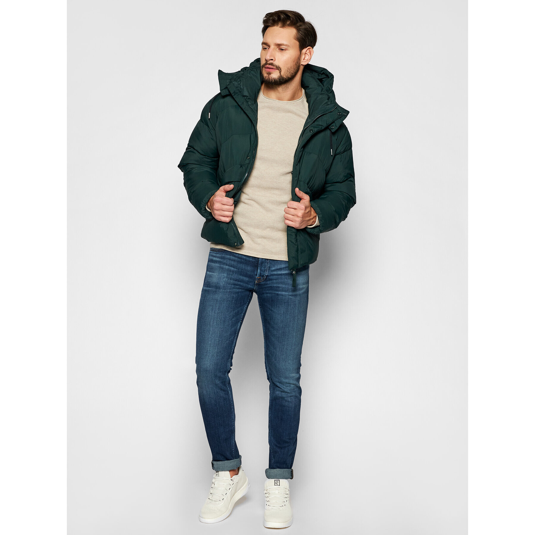 Jack&Jones Дънки Glenn 12177416 Тъмносин Slim Fit - Pepit.bg