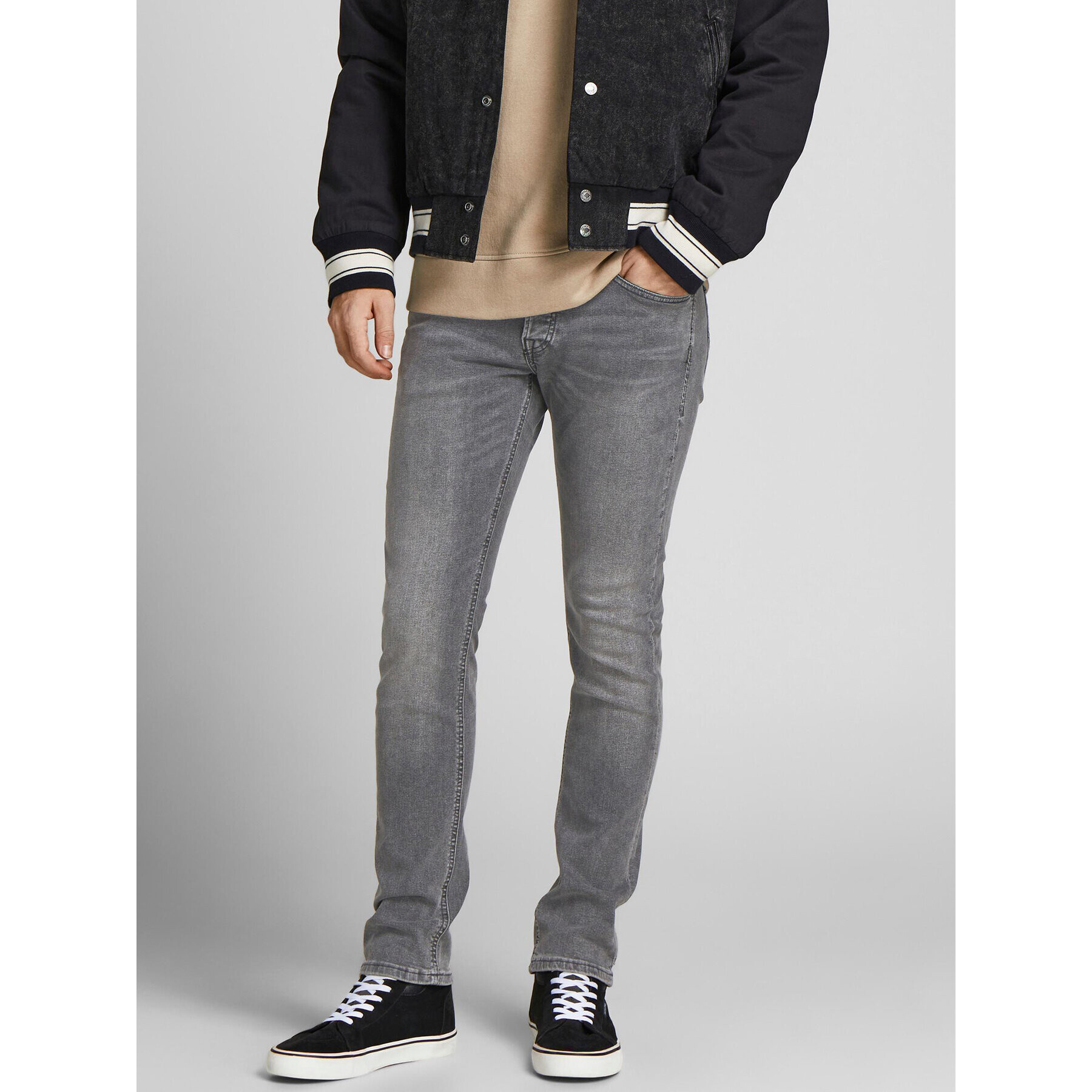 Jack&Jones Дънки Glenn 12184474 Сив Slim Fit - Pepit.bg