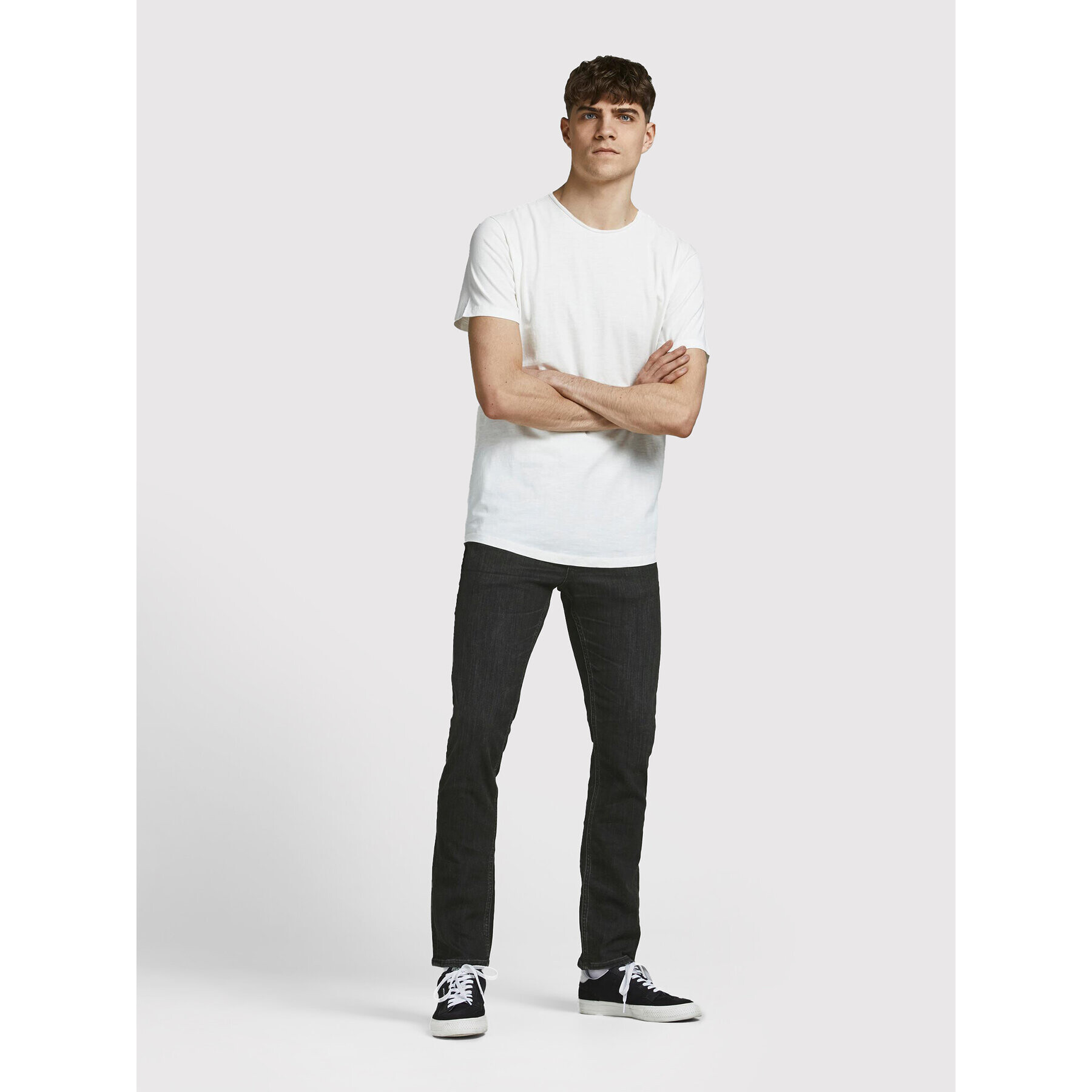 Jack&Jones Дънки Glenn 12190854 Черен Slim Fit - Pepit.bg