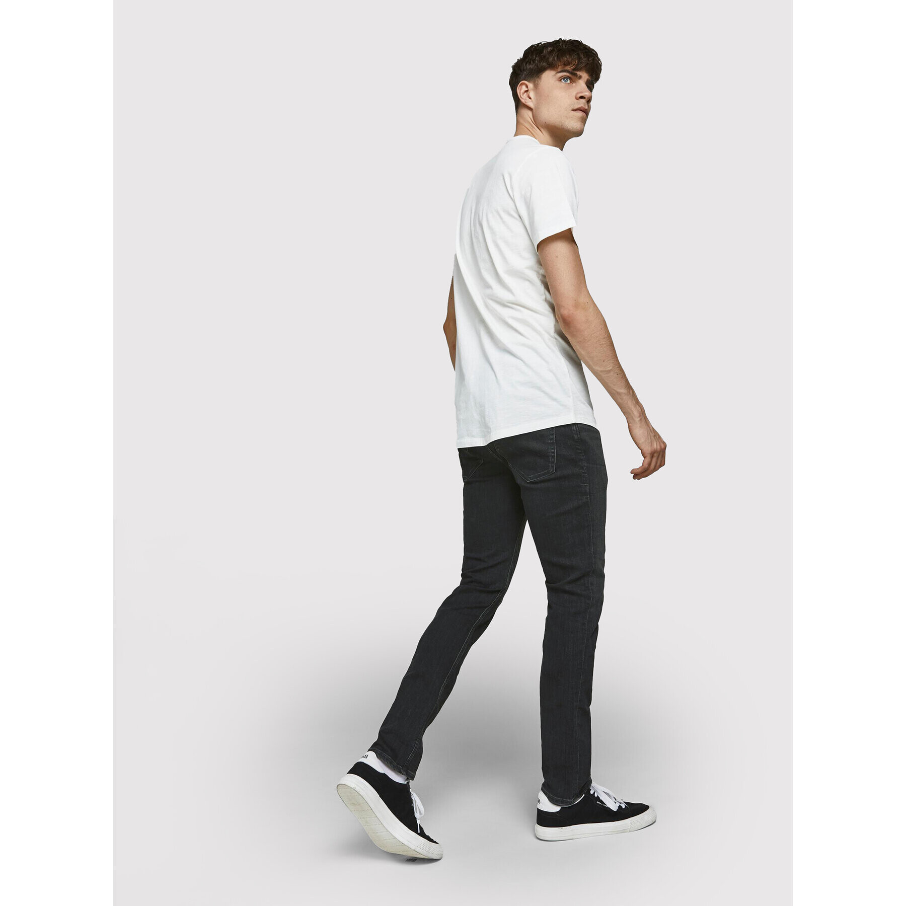 Jack&Jones Дънки Glenn 12190854 Черен Slim Fit - Pepit.bg