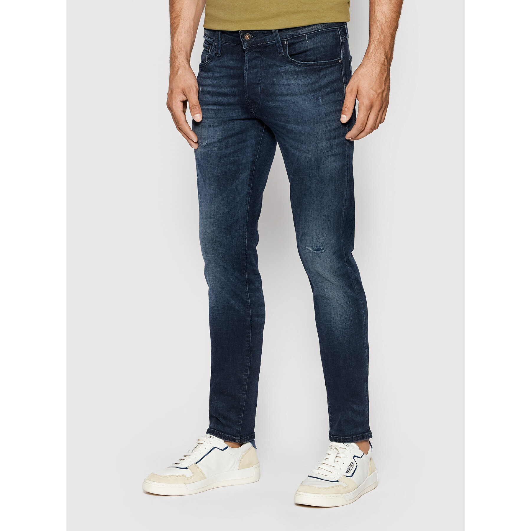 Jack&Jones Дънки Glenn 12193402 Тъмносин Slim Fit - Pepit.bg