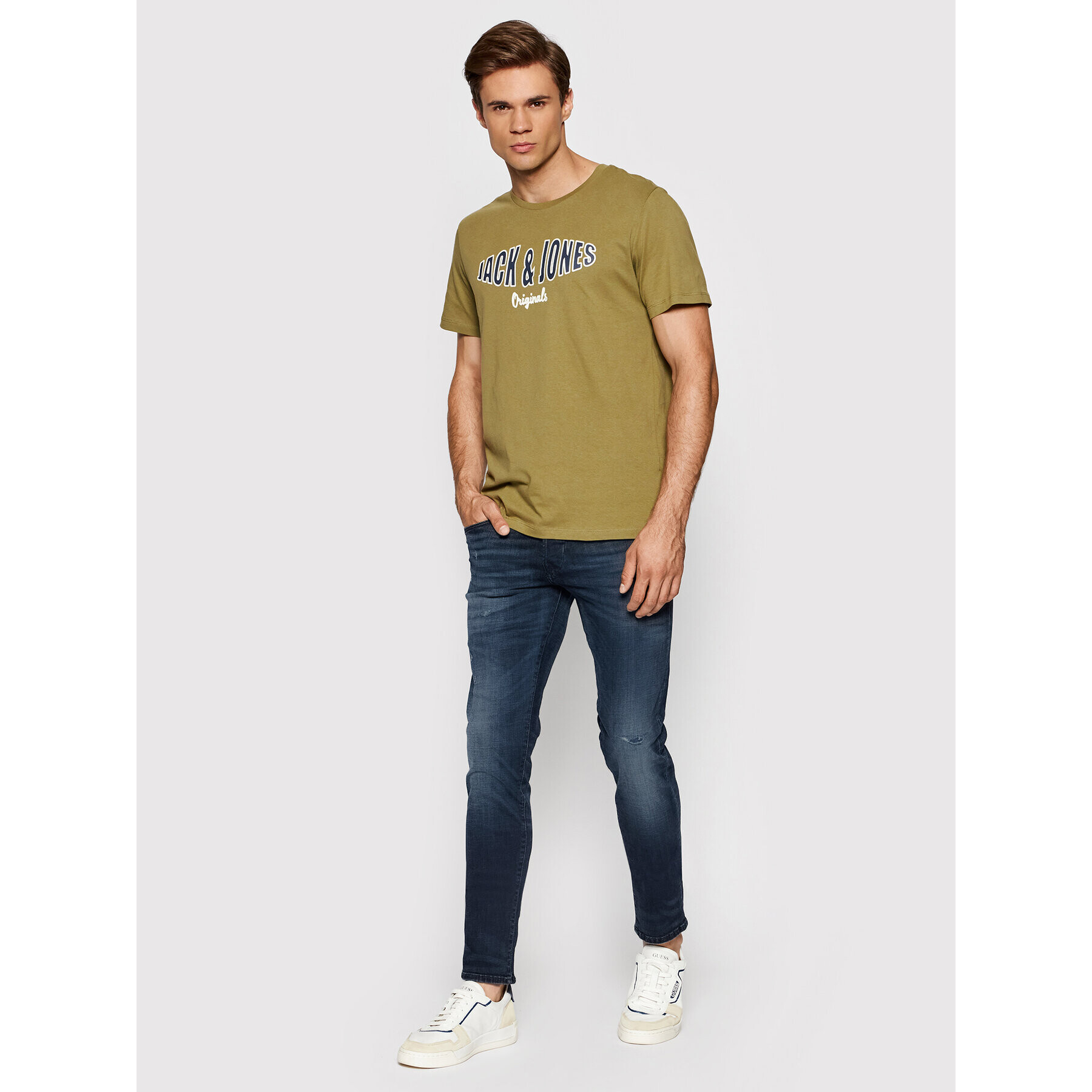 Jack&Jones Дънки Glenn 12193402 Тъмносин Slim Fit - Pepit.bg