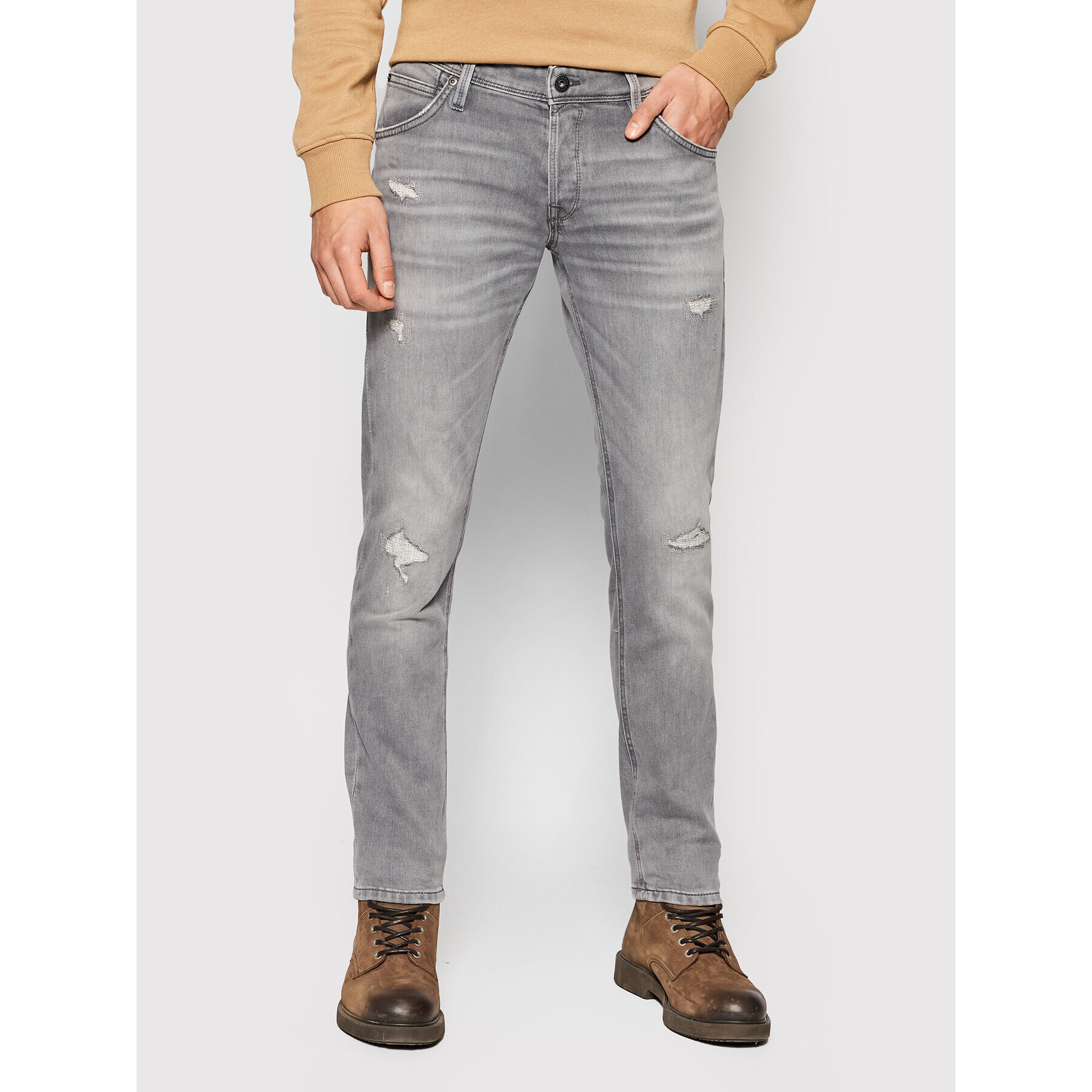 Jack&Jones Дънки Glenn 12194540 Сив Slim Fit - Pepit.bg