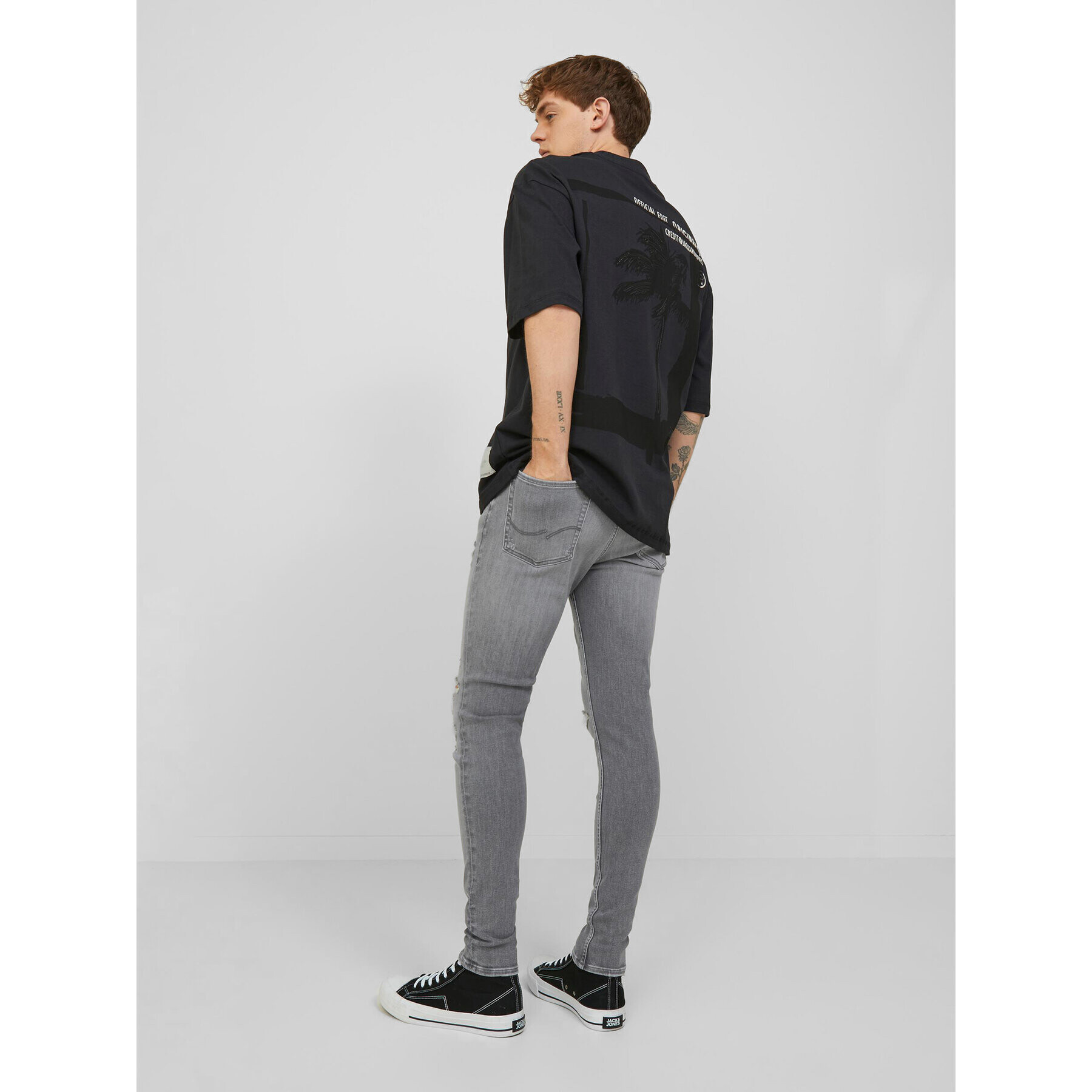 Jack&Jones Дънки Glenn 12209789 Сив Slim Fit - Pepit.bg